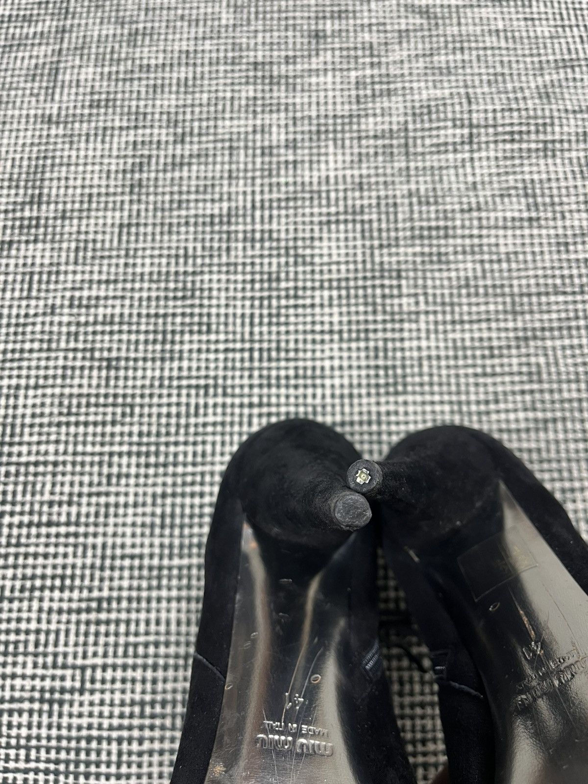 Miu Miu Miu Miu black suede strap heels Size US 11 / IT 41 - 13 Thumbnail