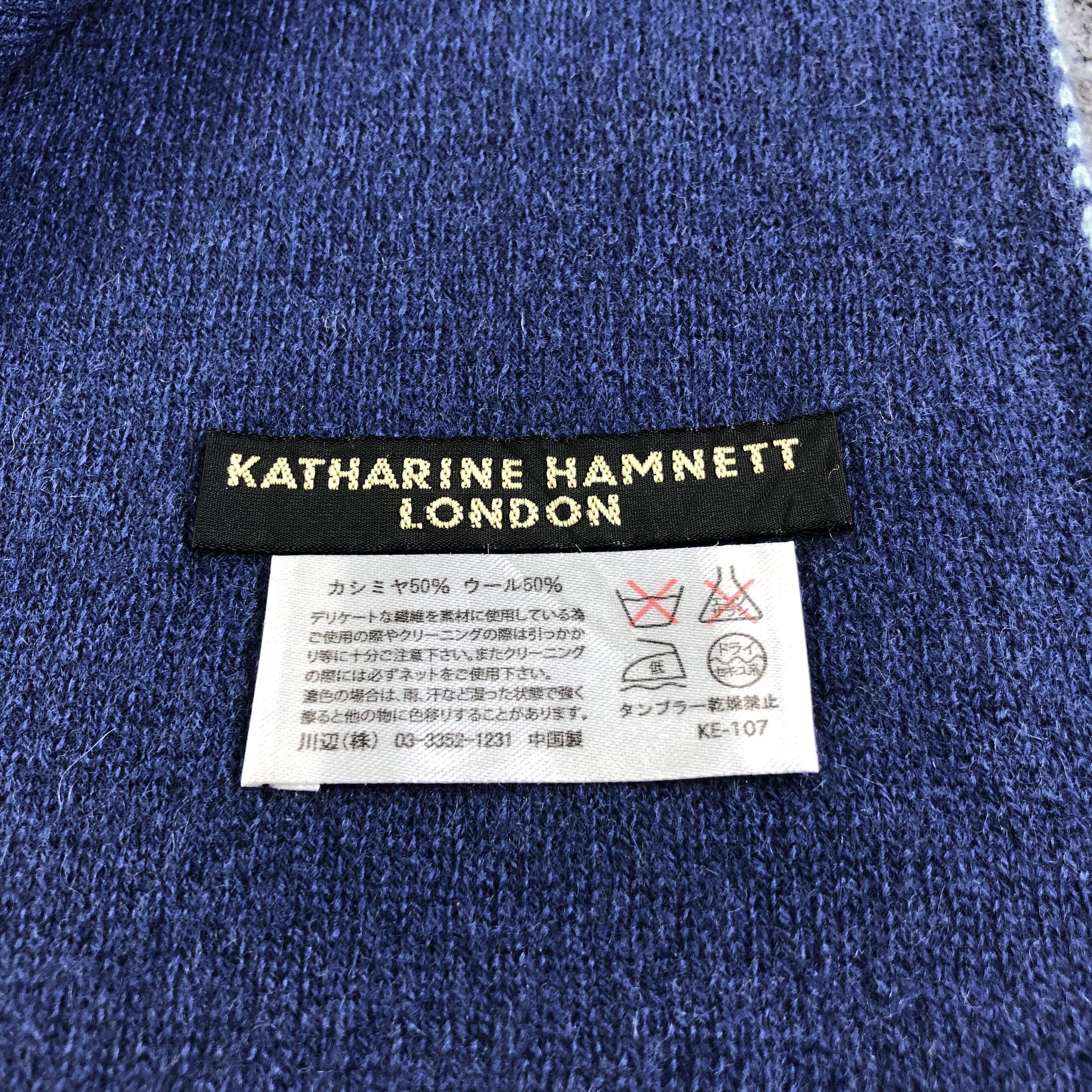 Katharine Hamnett London Katharine Hamnett Striped Wool Scarf Muffler Neckwear V2179 Size ONE SIZE - 6 Thumbnail