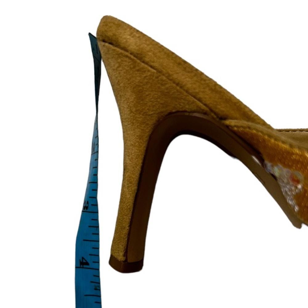 Designer Boho Beaded Suede Sandal Heels Size 8.5 Size US 8.5 / IT 38.5 - 5 Thumbnail