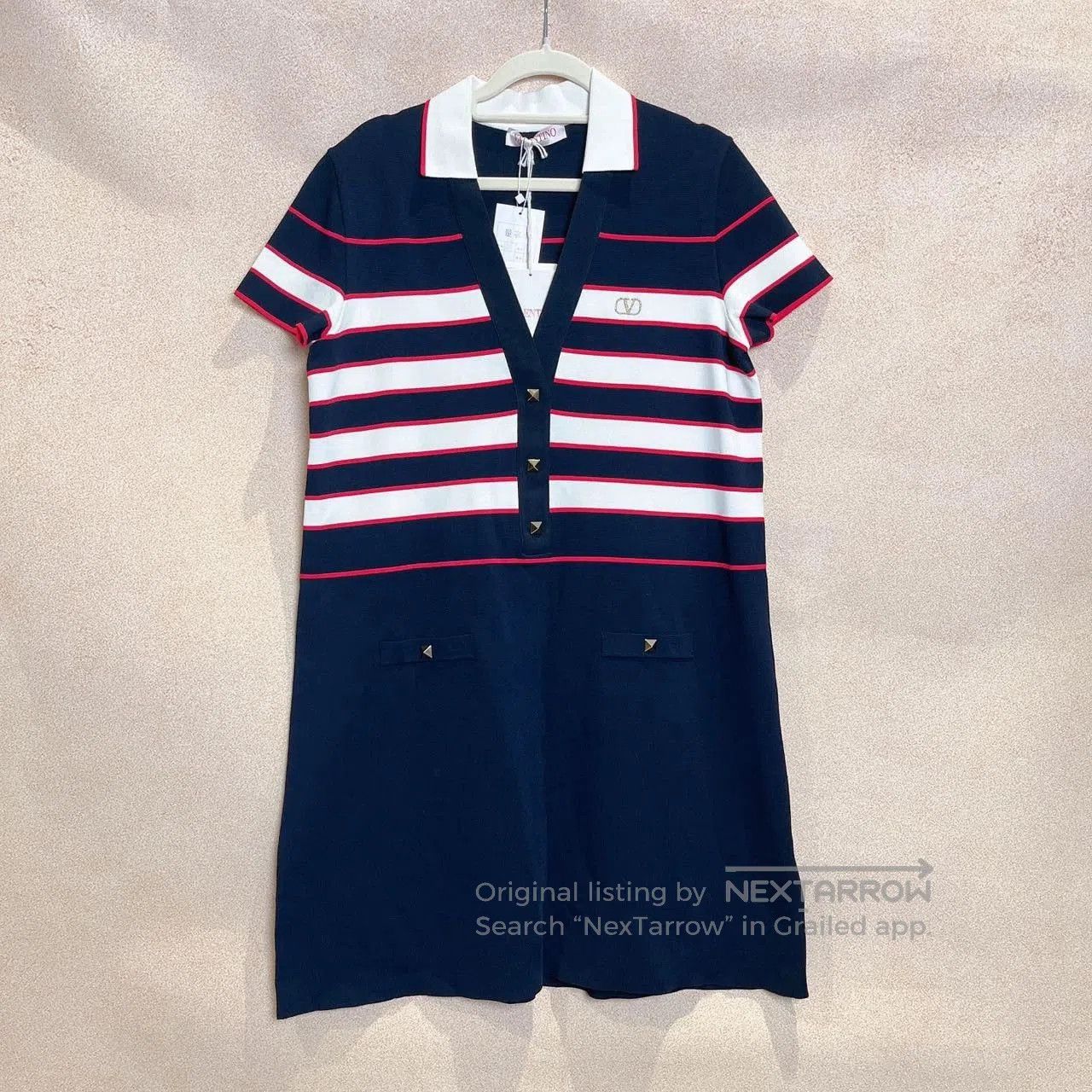 Valentino Valentino SS22 Striped Short-Sleeve Dress. Size US 28 / EU 44 - 1 Thumbnail