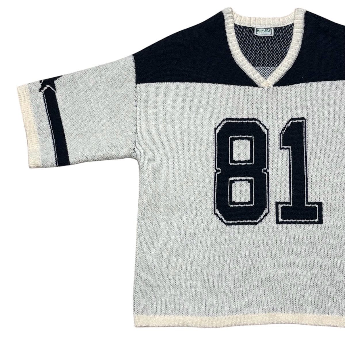 Guess FW2024 GUESS U.S.A. BY ERL FOOTBALL JERSEY SWEATER NWT Size L / US 10 / IT 46 - 4 Thumbnail