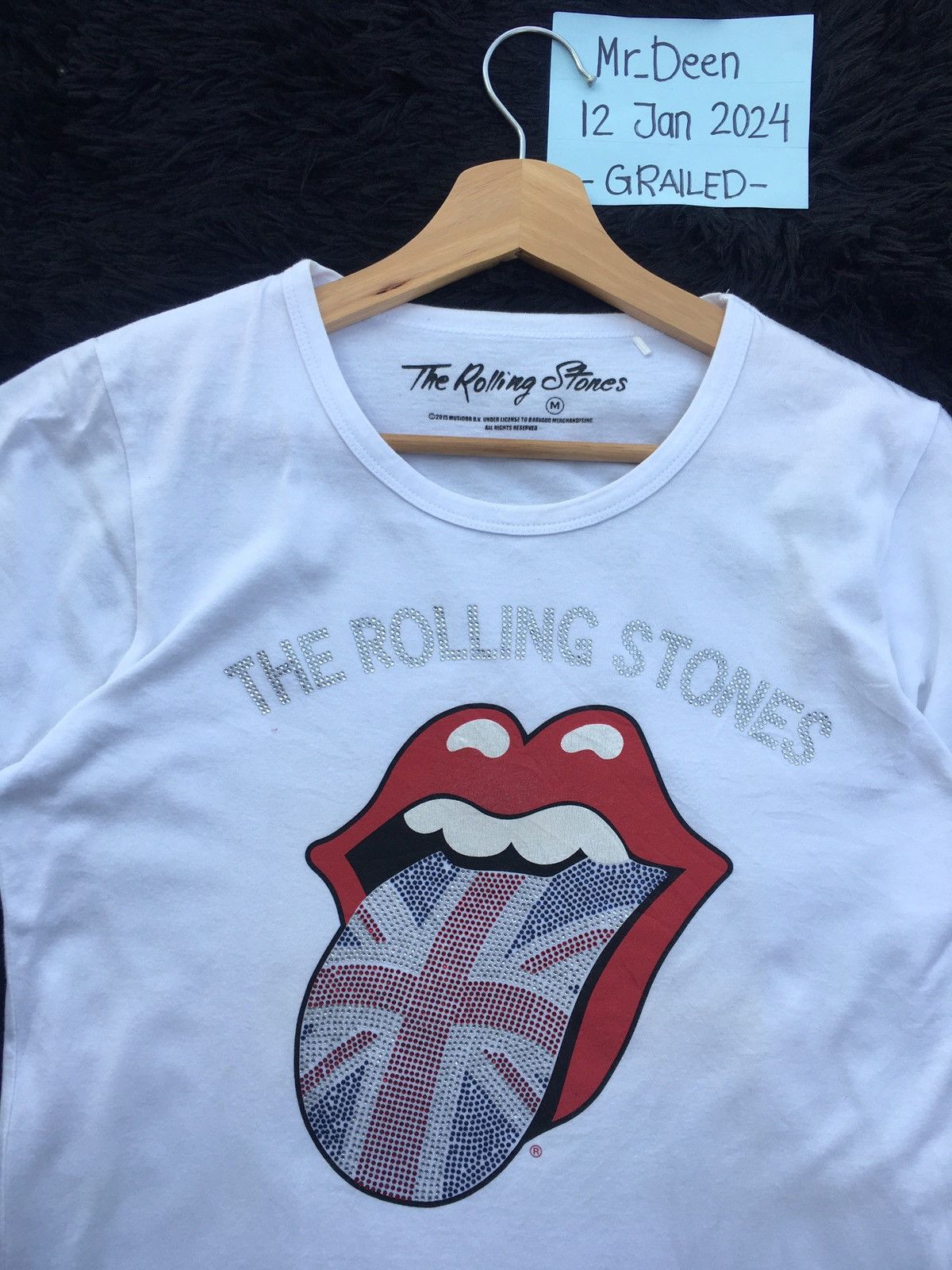 Band Tees Rare The Rolling Stones Rhinestones US Flag Tshirt Size US S / EU 44-46 / 1 - 9 Thumbnail
