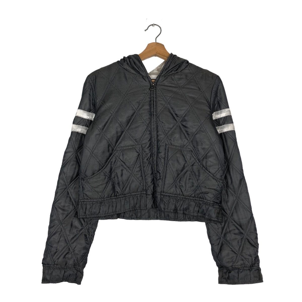 Guess 📌CROPPED QUILTED BIKER JACKET GUESS JEANS Size US XS / EU 42 / 0 - 12 Thumbnail