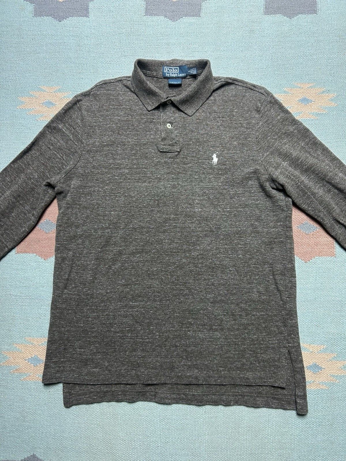 Polo Ralph Lauren Polo Ralph Lauren polo shirt custom fit heather brown large Size US L / EU 52-54 / 3 - 2 Thumbnail