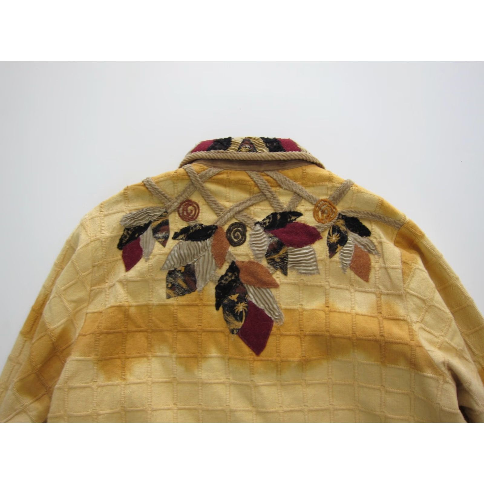 Vintage Vtg Parsley & Sage Cotton Yellow Red Patch Embroidered Collared Button Jacket L Womens Size L / US 10 / IT 46 - 5 Thumbnail