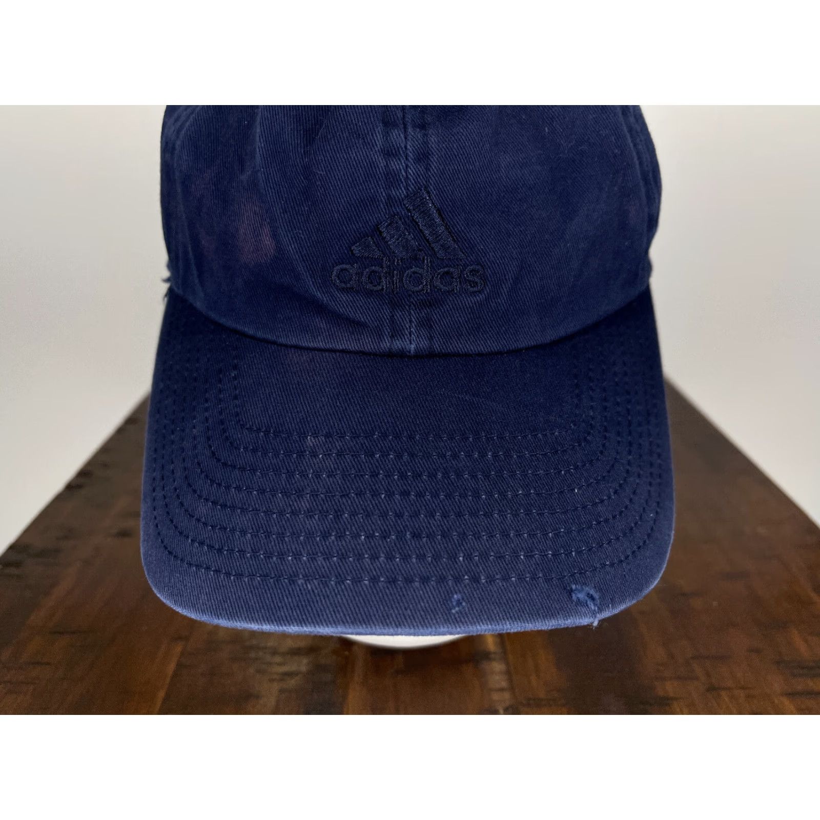 Adidas Adidas Hat Cap One Size Blue 100% Cotton Golf Logo Outdoor Adjustable Mens Hat Size ONE SIZE - 3 Thumbnail