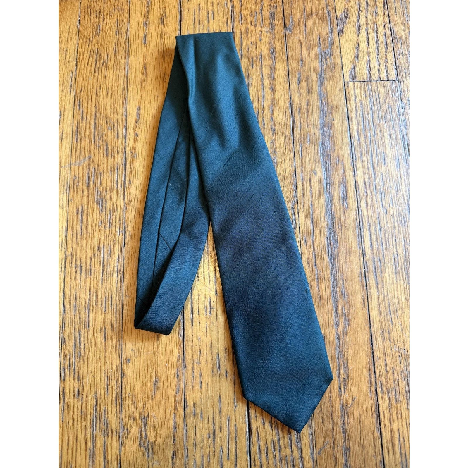 Burberry Burberrys Tie Mens Green Silk Classic Vintage Style Size ONE SIZE - 1 Thumbnail