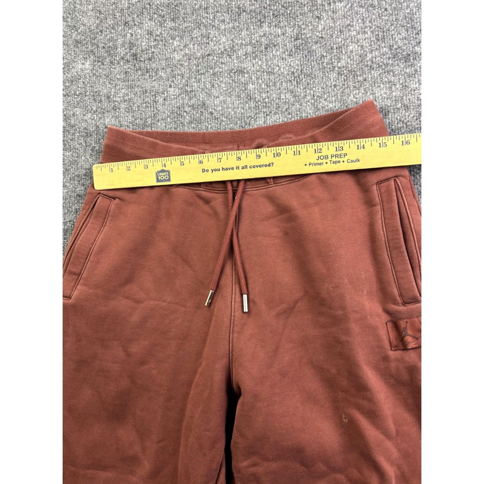 Jordan Brand Jordan Womens Sweatpants M Brown Fleece Wide-Leg Pockets Drawstring Casual Activewear 80/20 Cotton-Polyester Winter Size 32" / US 10 / IT 46 - 4 Thumbnail