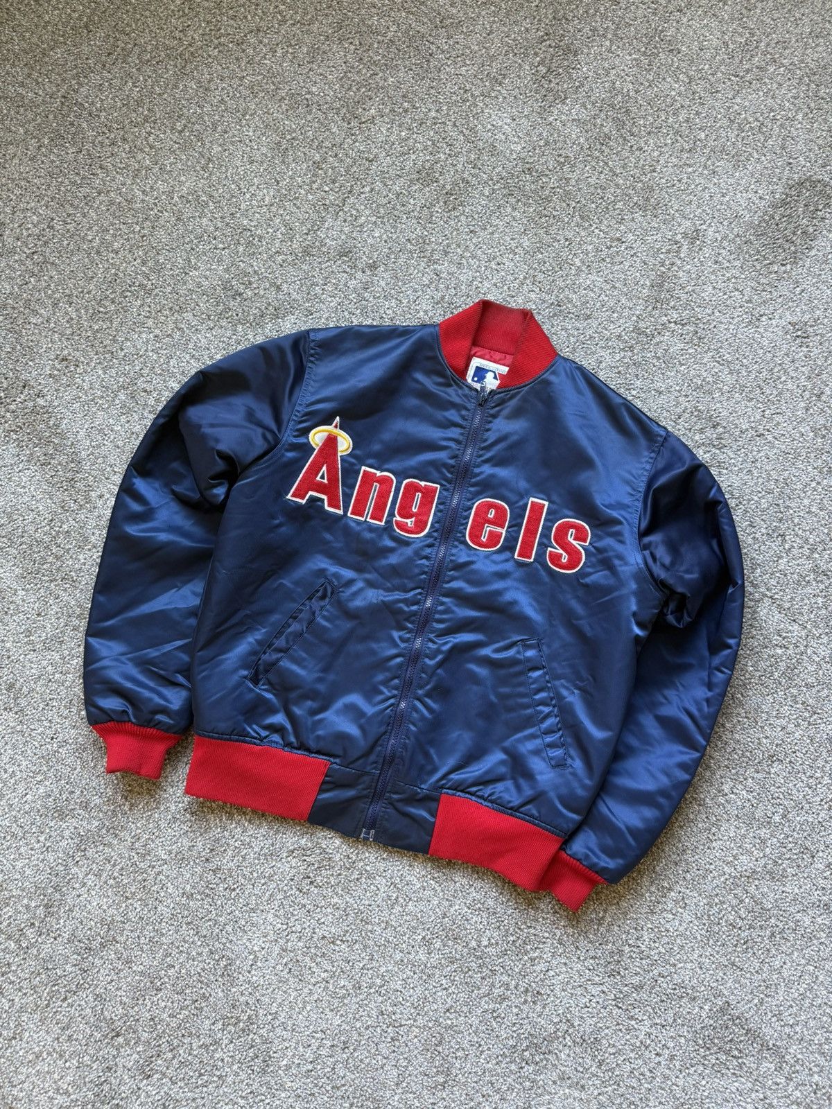 Starter Vintage Starter MLB Los Angeles Alngels Satin Bomber Jacket Size US M / EU 48-50 / 2 - 1 Thumbnail