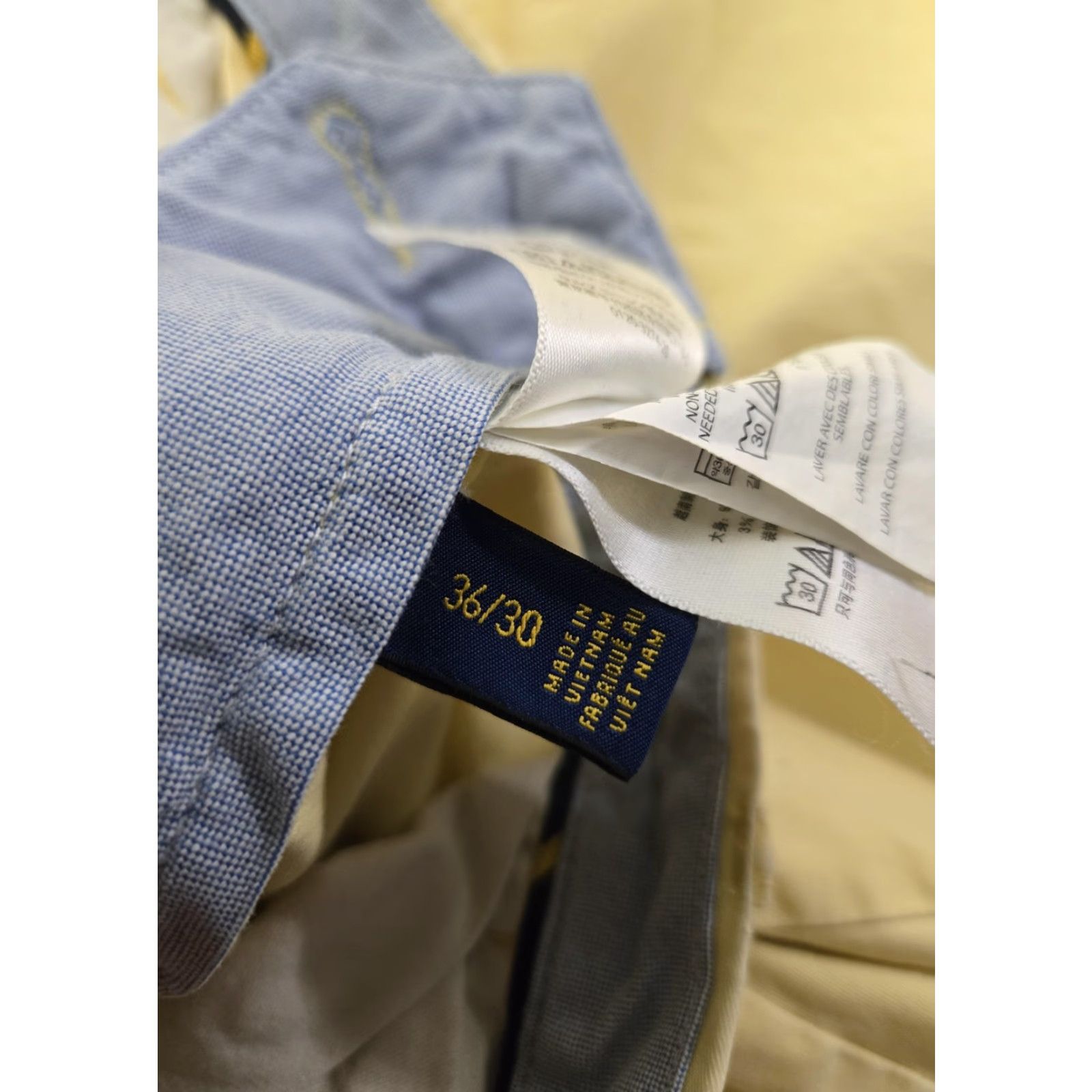 Polo Ralph Lauren Polo Ralph Lauren Pants Chino Mens 36 Regular Flat Front Yellow Stretch Cotton Spandex Straight Leg Front Zip Pockets 36x30 Size US M / EU 48-50 / 2 - 5 Thumbnail
