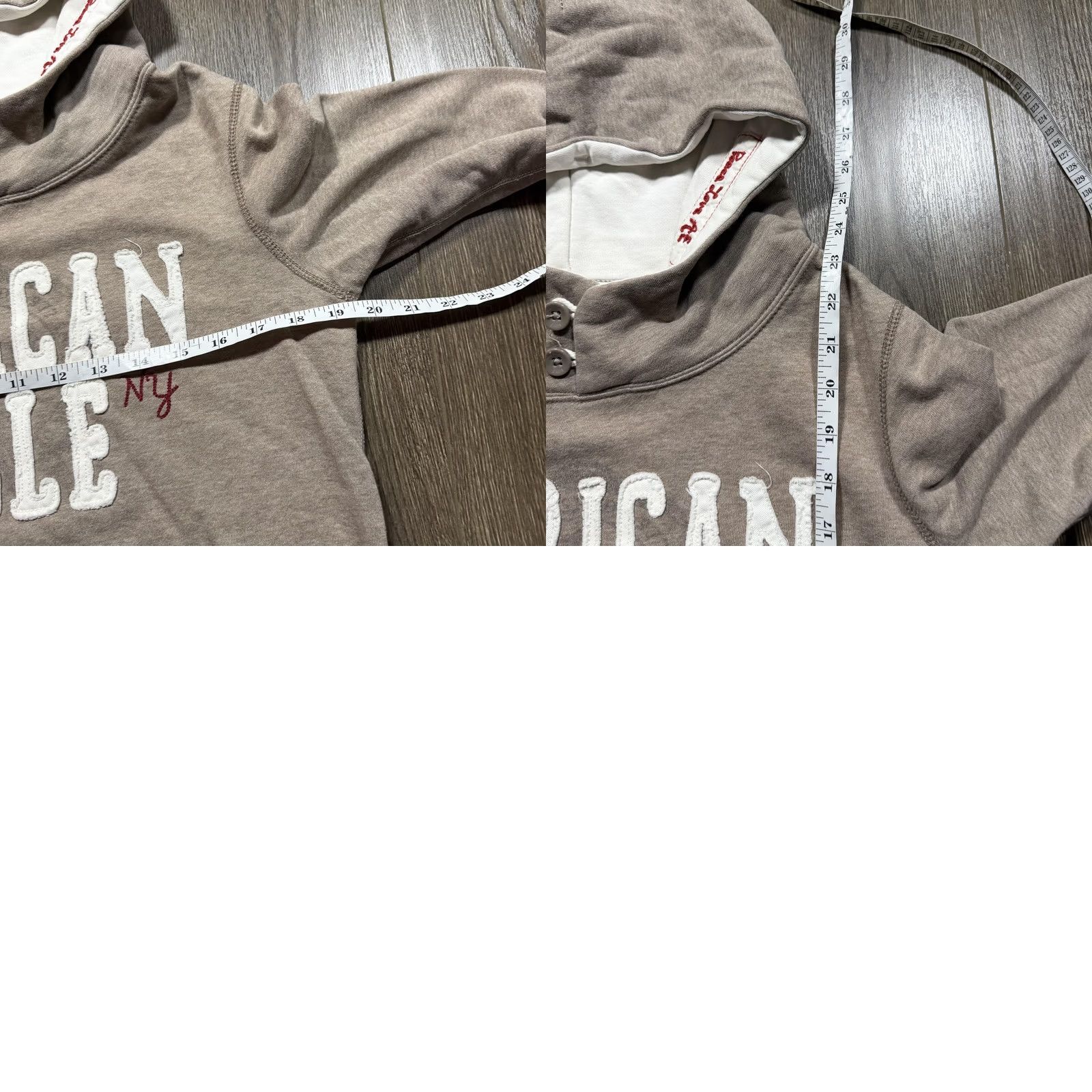 American Eagle Outfitters Y2K American Eagle Hoodie Womens Medium Brown Logo Fleece Sweatshirt Size M / US 6-8 / IT 42-44 - 8 Thumbnail