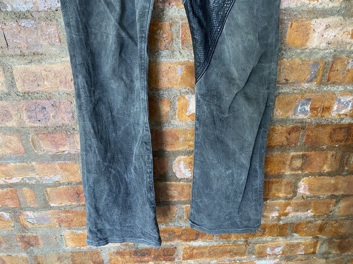 5351 POUR LES HOMMES Vtg 5351 Pour Les Hommes Snake leather flare wash pants Size US 31 - 6 Thumbnail