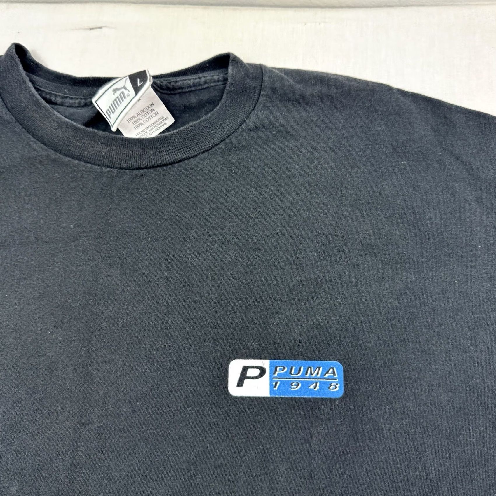Puma VINTAGE Puma T Shirt Adult Large Athletic Sports Graphic Tee 90s Y2K Mens Black Cotton Short Sleeve Crew Neck Size US L / EU 52-54 / 3 - 3 Thumbnail