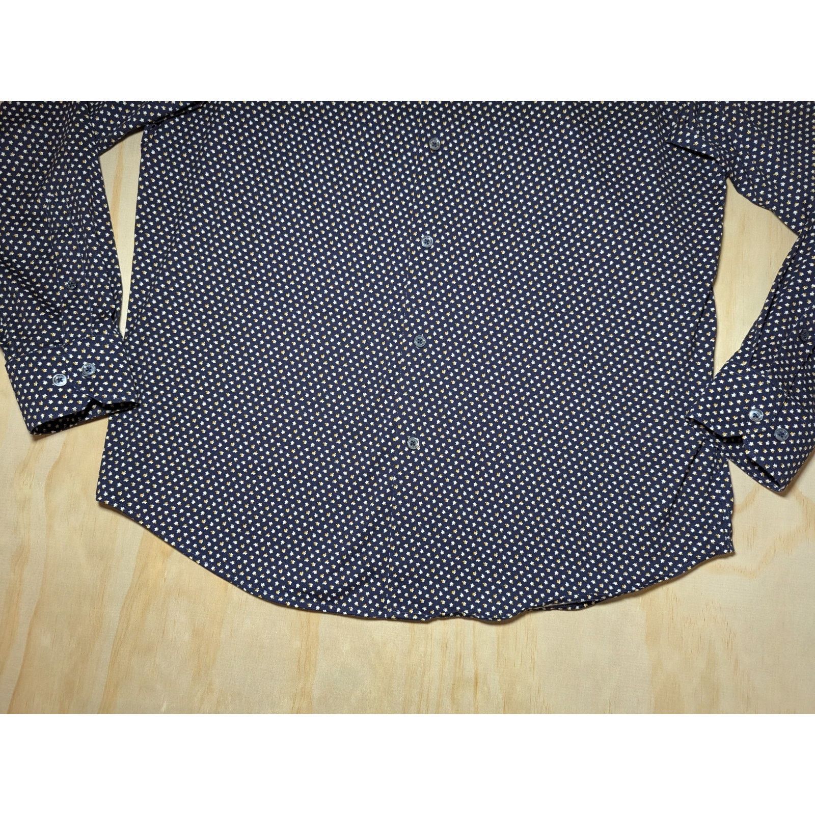 BUGATCHI Bugatchi Men's Large Stretch Button Up Shirt Floral Size US L / EU 52-54 / 3 - 2 Thumbnail