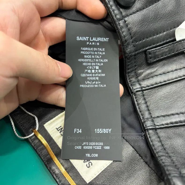Saint Laurent Paris Saint Laurent Paris Black Leather Shorts Size 33" - 5 Thumbnail