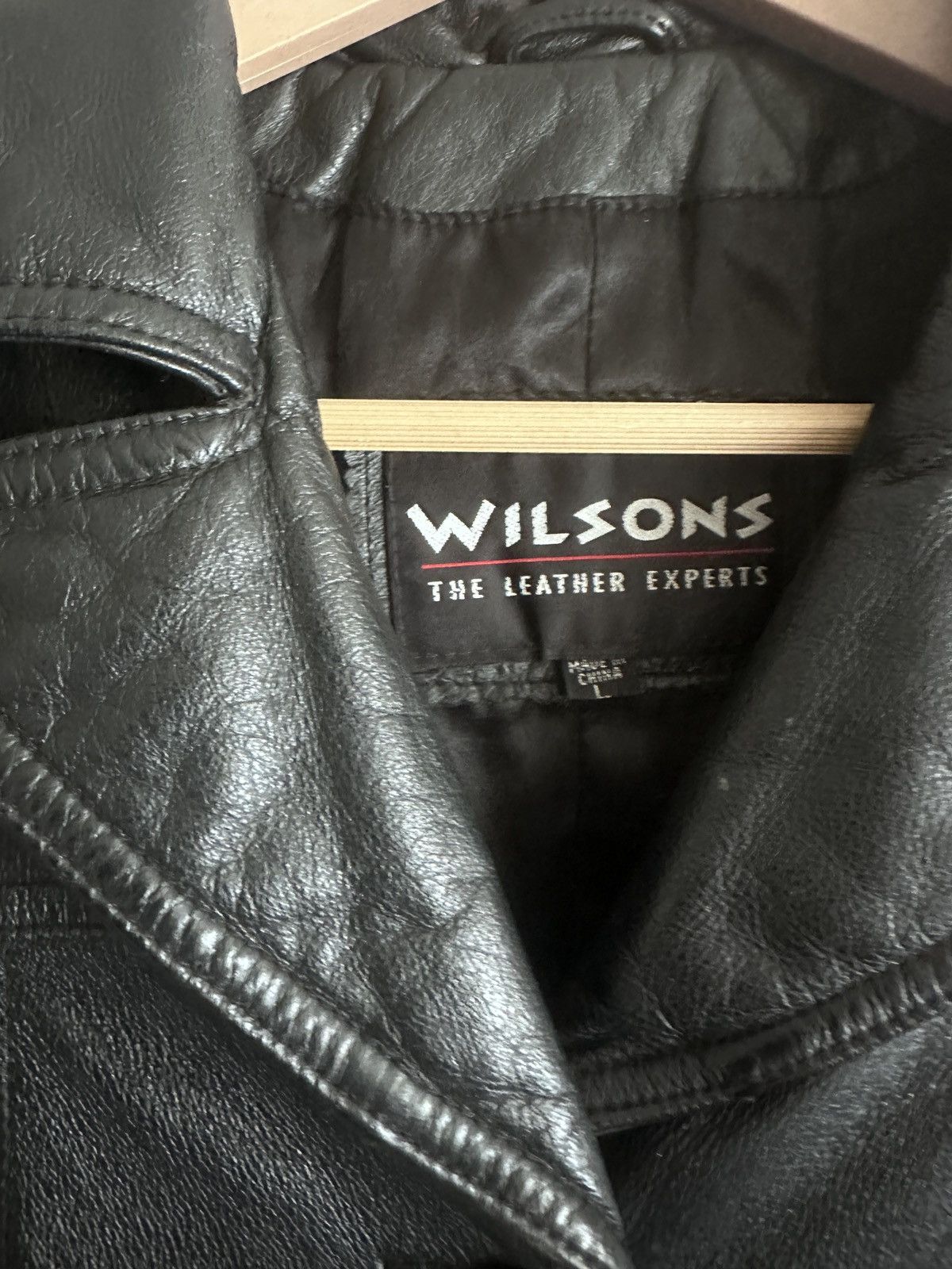 Vintage × Wilsons Leather Black Wilsons Leather Blazer Size L / US 10 / IT 46 - 8 Thumbnail