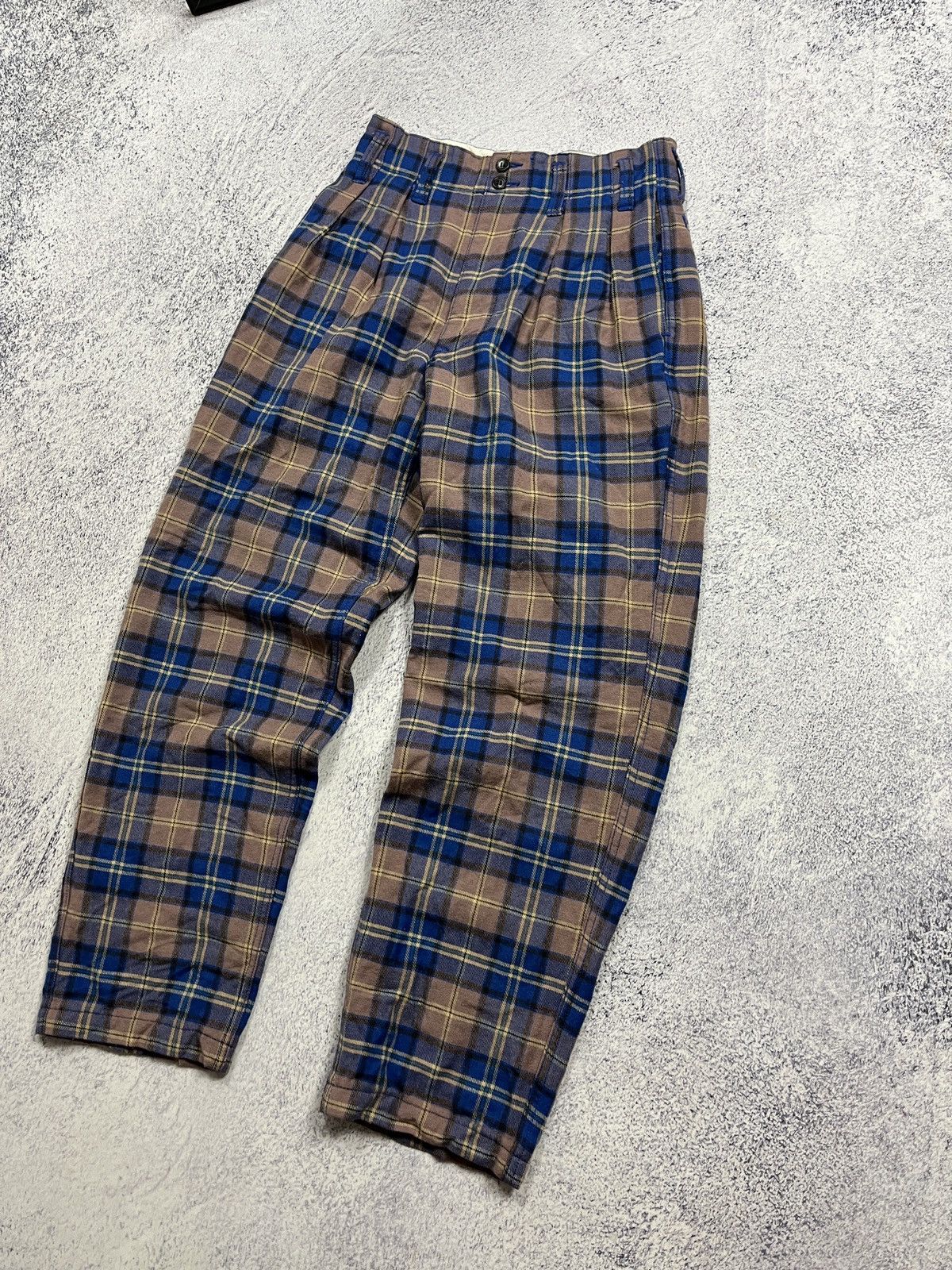Nigel Cabourn Nigel Cabourn Vintage Wool Cheked Pants Rare Made in England Size 32" / US 10 / IT 46 - 4 Thumbnail