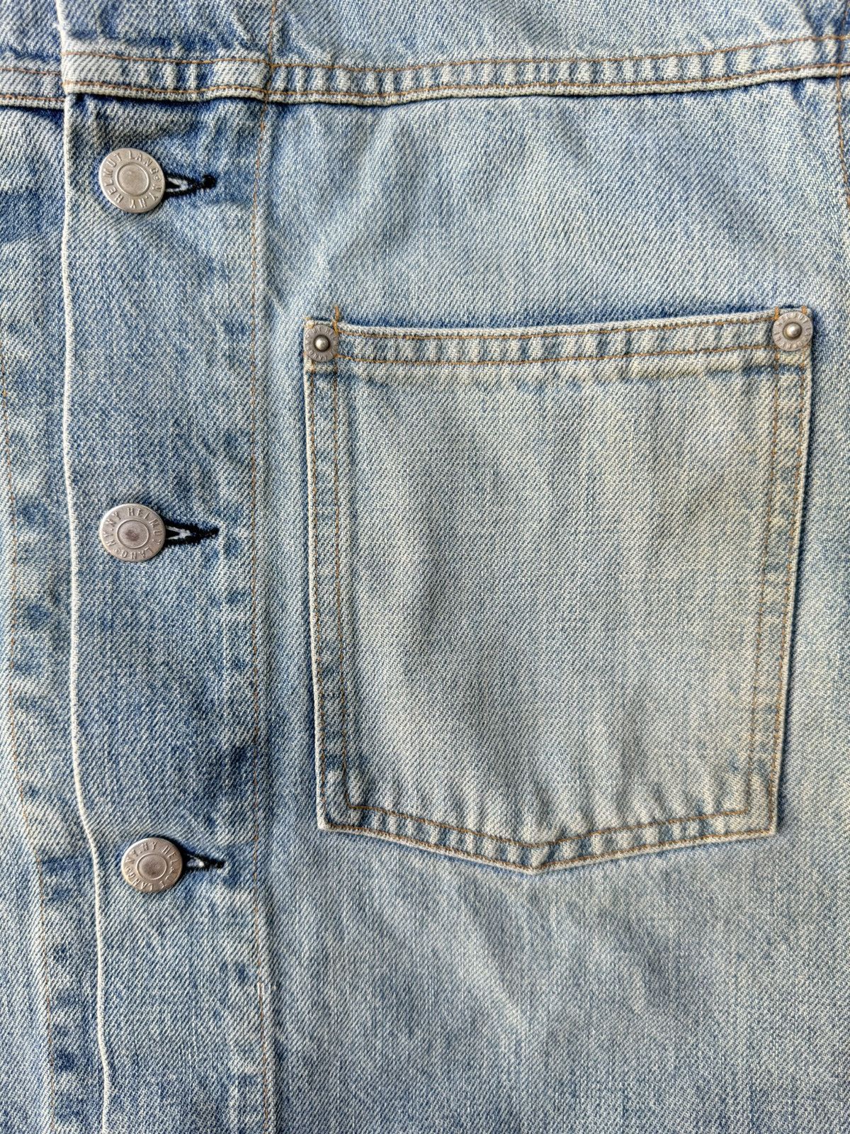 Helmut Lang Helmut Lang 2000 Type I One Pocket Sanded Blue Denim Jacket Size US S / EU 44-46 / 1 - 3 Thumbnail