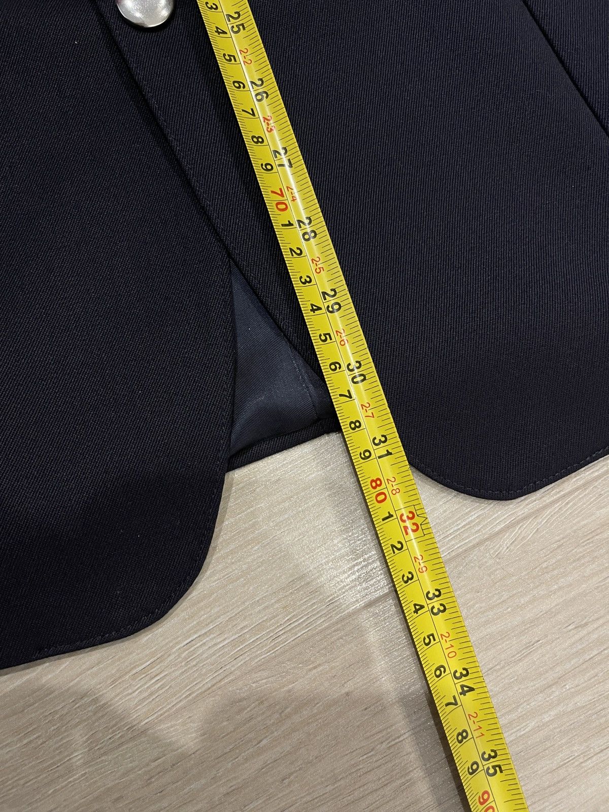 Vintage Thomas Deas black Wool Blend Blazer classic jacket 42R Size 42R - 12 Thumbnail