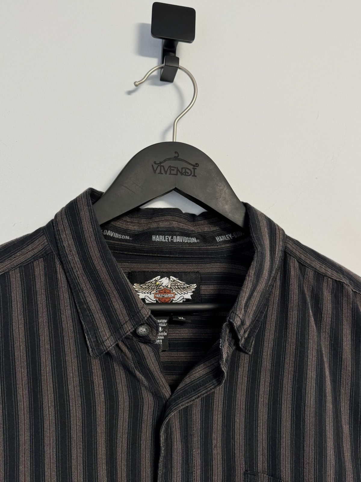 Harley Davidson Harley Davidson Vintage Button Up Big Logo 90’s style Biker Size US XL / EU 56 / 4 - 5 Thumbnail