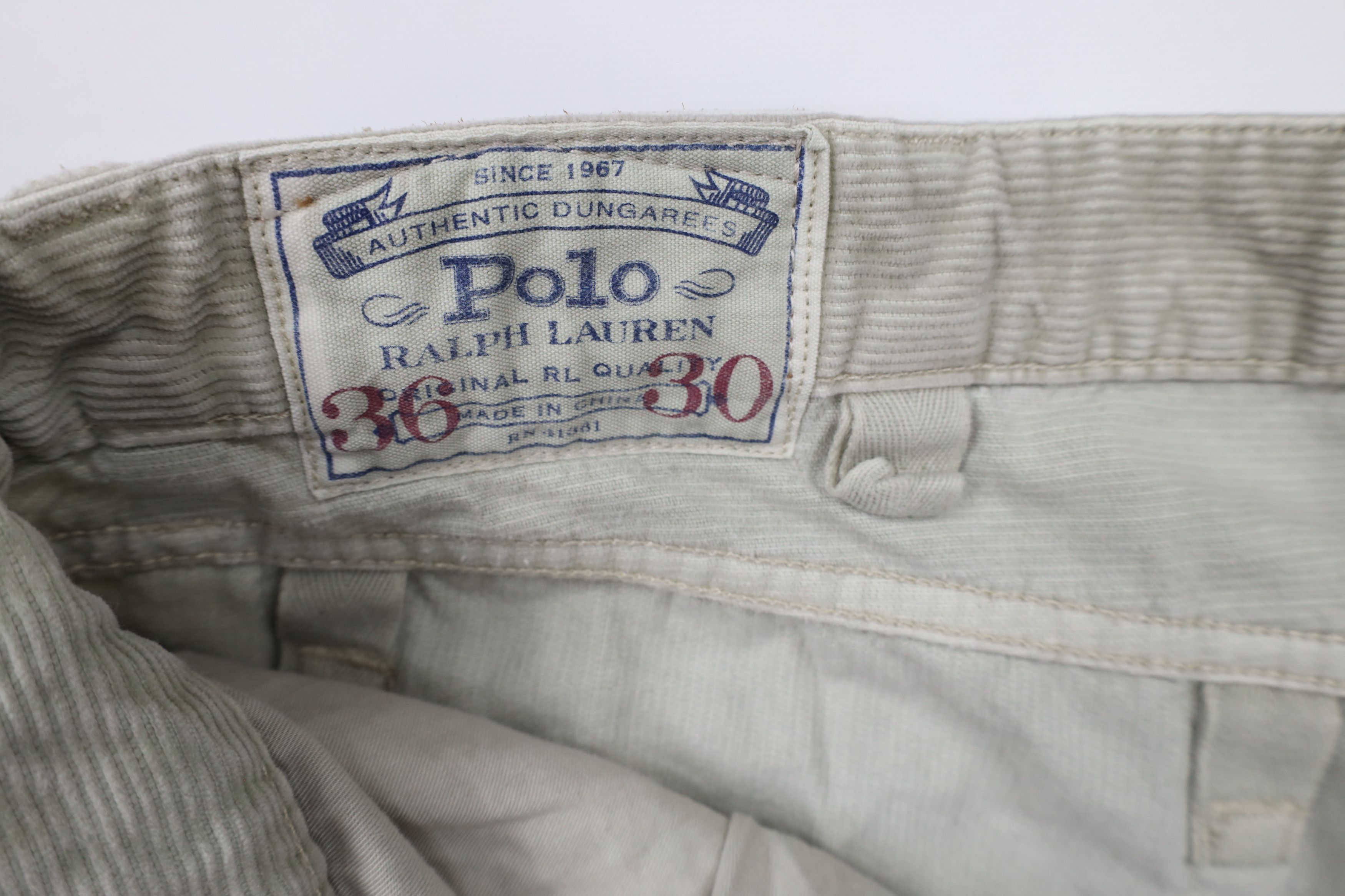 Ralph Lauren × Vintage Vintage 90s Ralph Lauren Varick Slim Straight Corduroy Pants Size US 36 / EU 52 - 7 Thumbnail