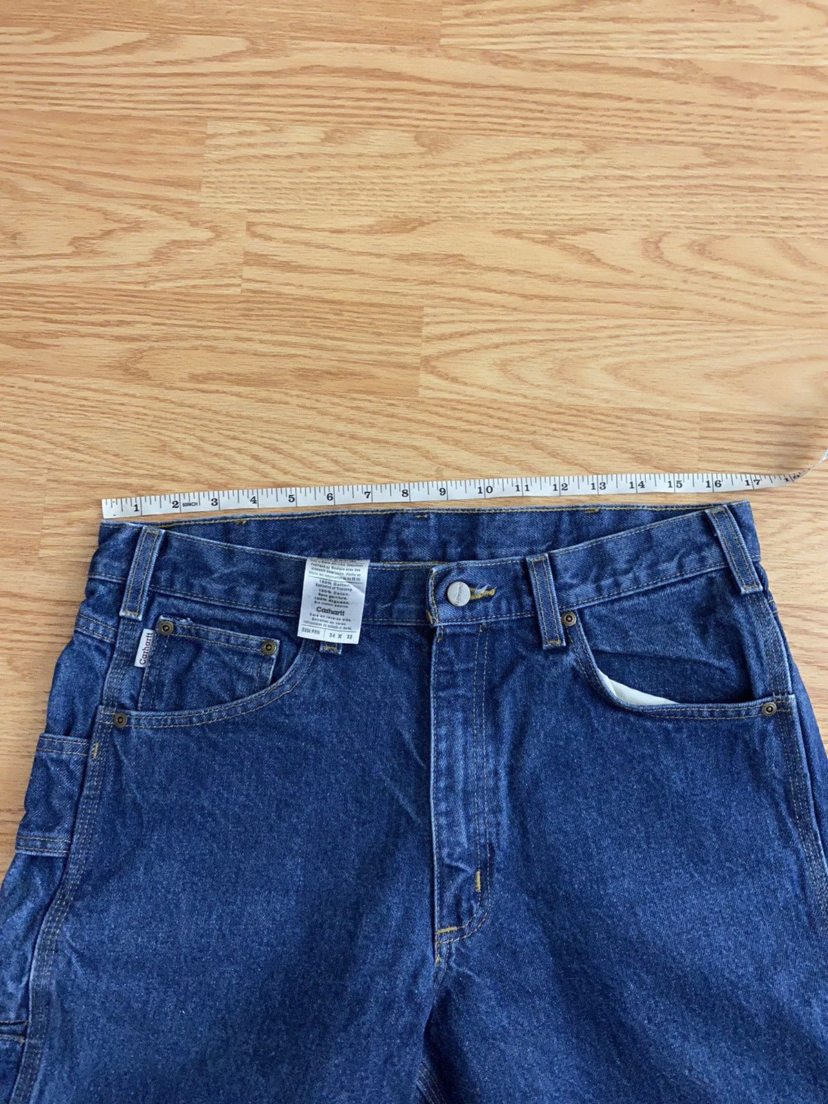 Carhartt × Vintage Vintage Carhartt Carpenter Blue Denim Jeans 6 Pocket Size US 34 / EU 50 - 7 Thumbnail