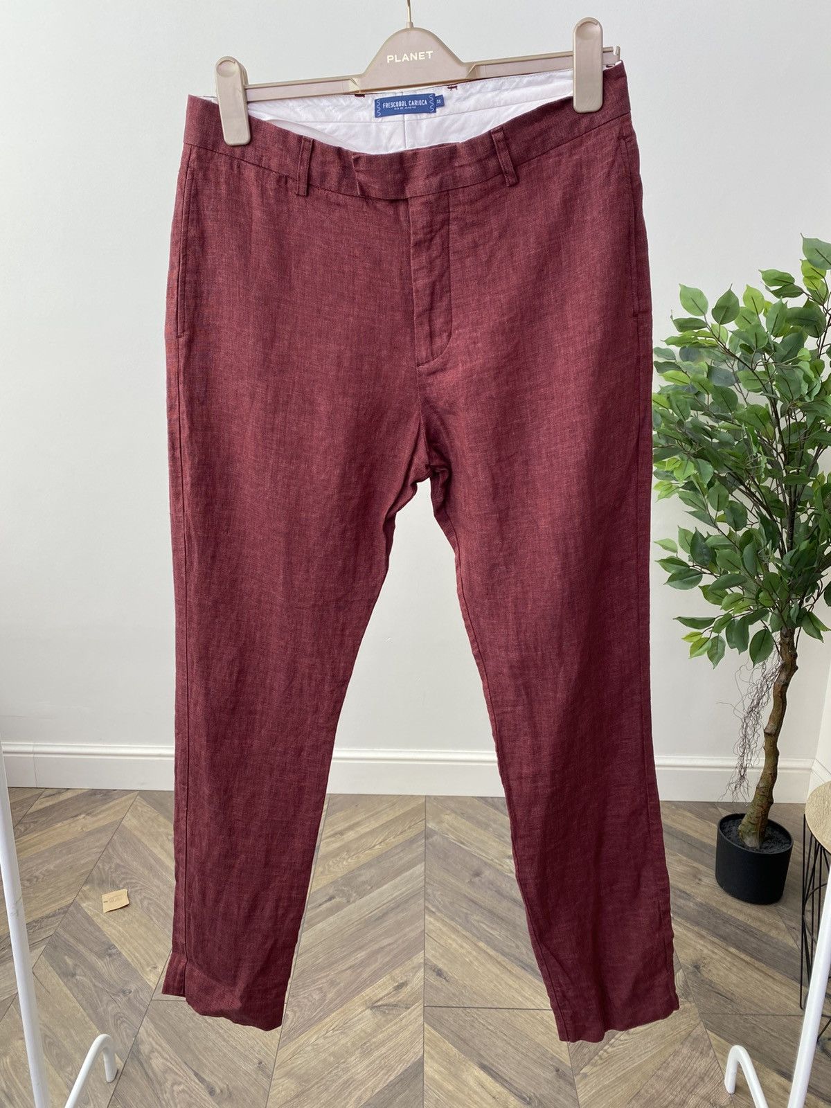 Frescobol Carioca Vintage FRESCOBOL CARIOCA Linen Blend Trousers Size US 32 / EU 48 - 1 Thumbnail