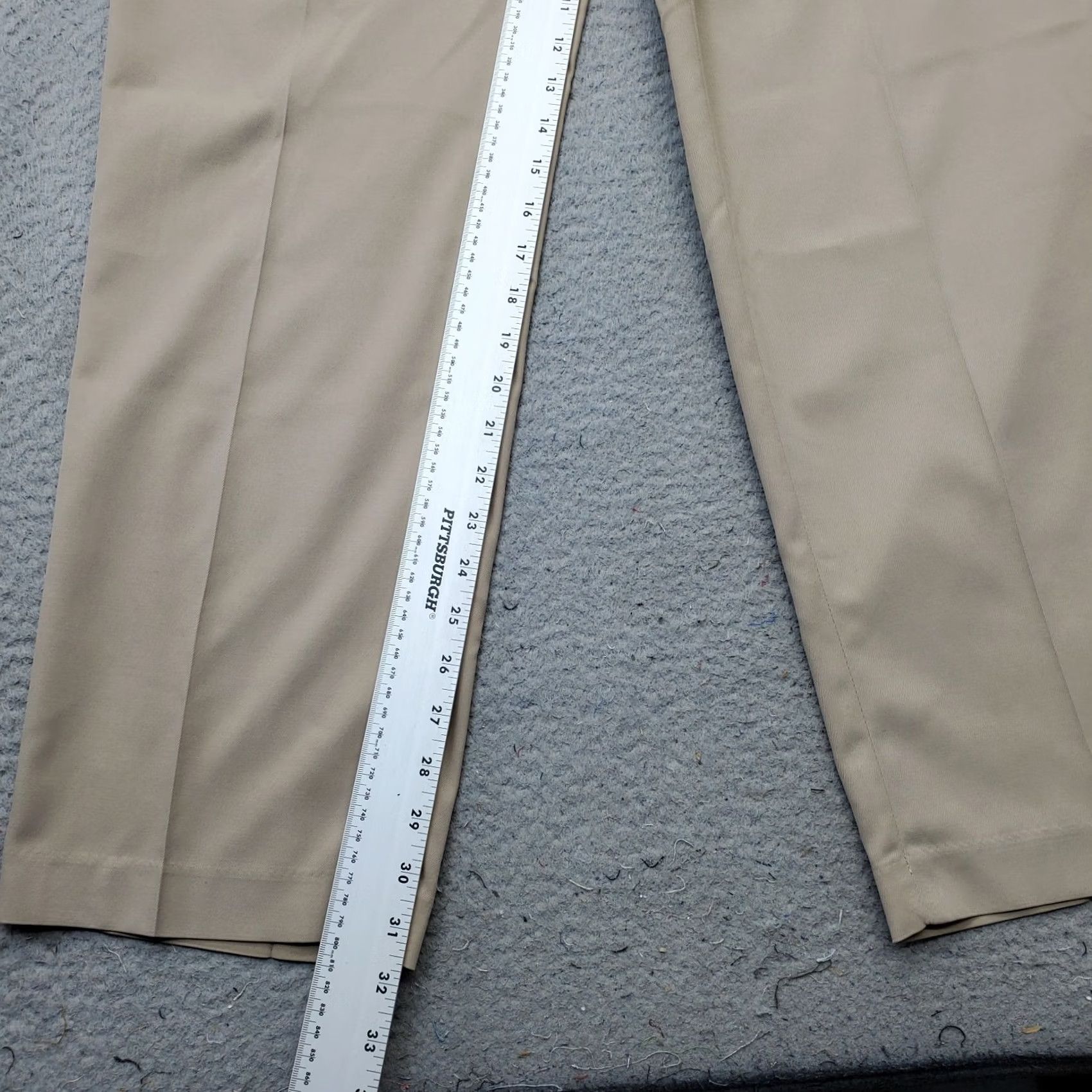 PGA Tour PGA TOUR Mens Dress Pants 38x31 Tan Solid Flat Front Formal Straight Fit Pants Mens Size 38 Tan Solid Flat Front Straight Fit Size US 38 / EU 54 - 4 Thumbnail