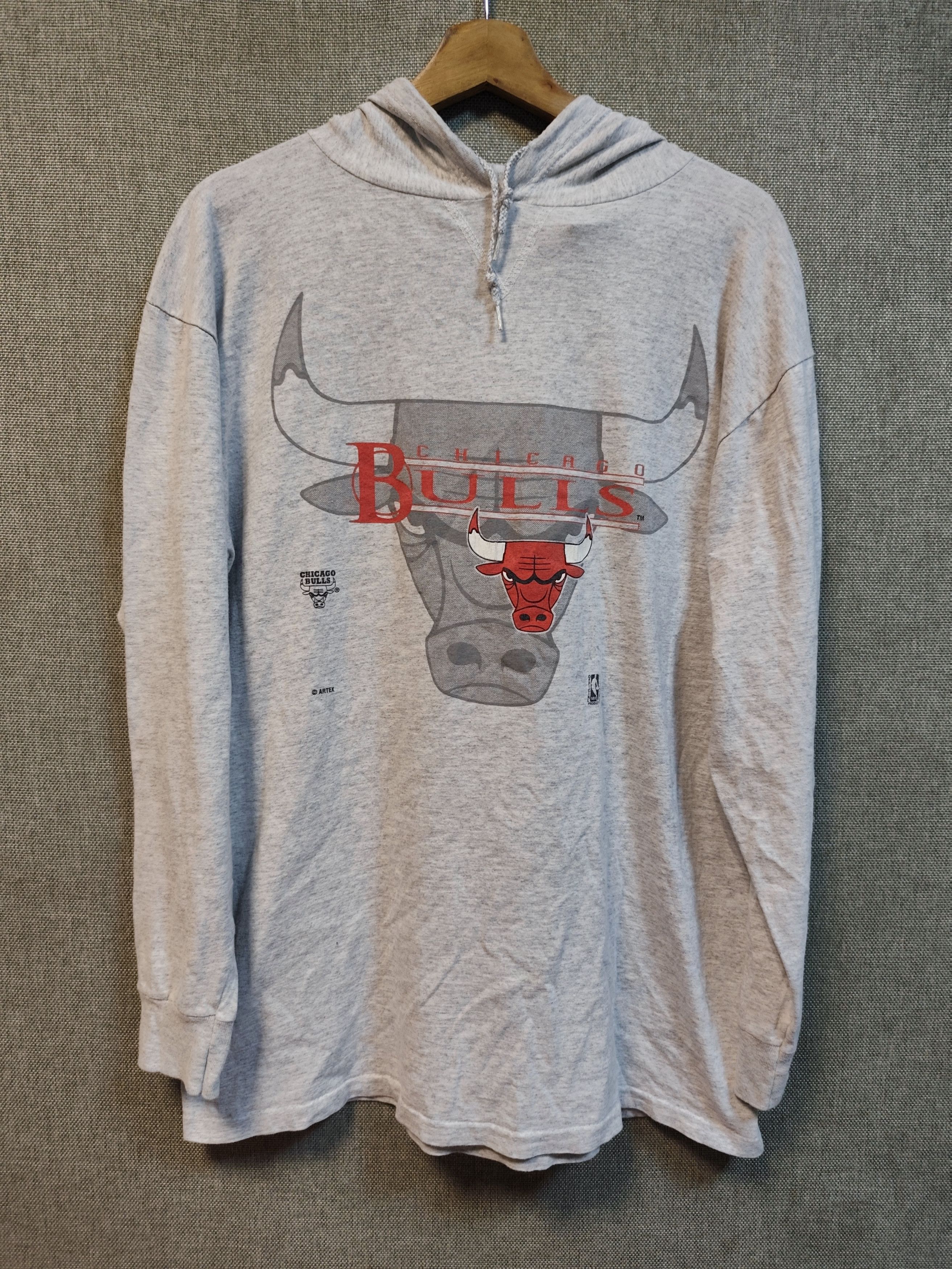NBA Vintage 90s t shirt hoodie Chicago Bulls Artex Size US L / EU 52-54 / 3 - 1 Thumbnail