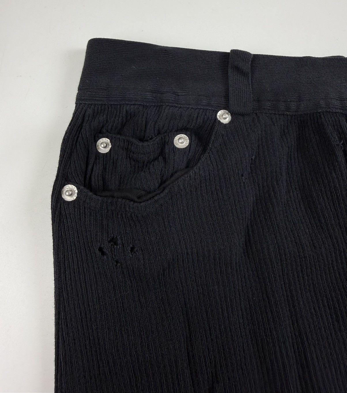 Balenciaga Balenciaga Bleached Cotton Rib Knit Pants Size US 33 - 8 Thumbnail