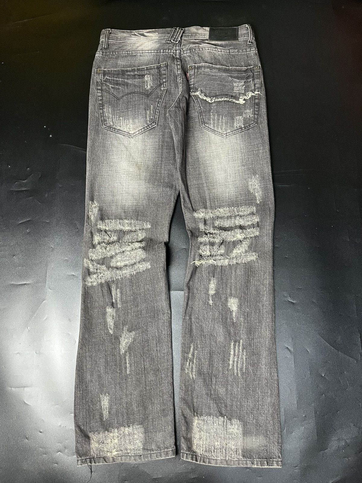 If Six Was Nine × Japanese Brand × Le Grande Bleu (L.G.B.) Japanese Flared Soldberry Distressed punk Jeans Size US 32 / EU 48 - 2 Thumbnail