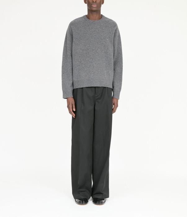 Maison Margiela o1bcso1str0526 Pure Wool Crewneck Sweater in Charcoal Size US L / EU 52-54 / 3 - 5 Thumbnail