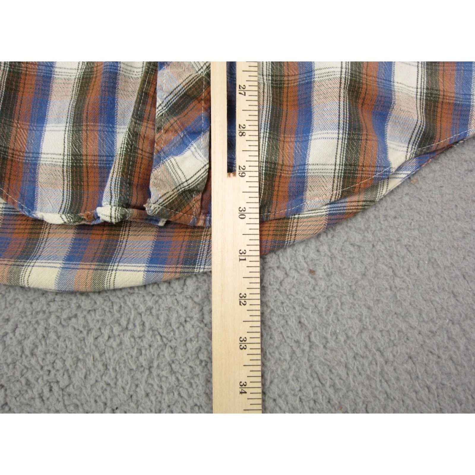 Vintage VINTAGE Miller Shirt Adult Medium Brown Blue Flannel 70s Western Snap Mens Size US M / EU 48-50 / 2 - 7 Thumbnail