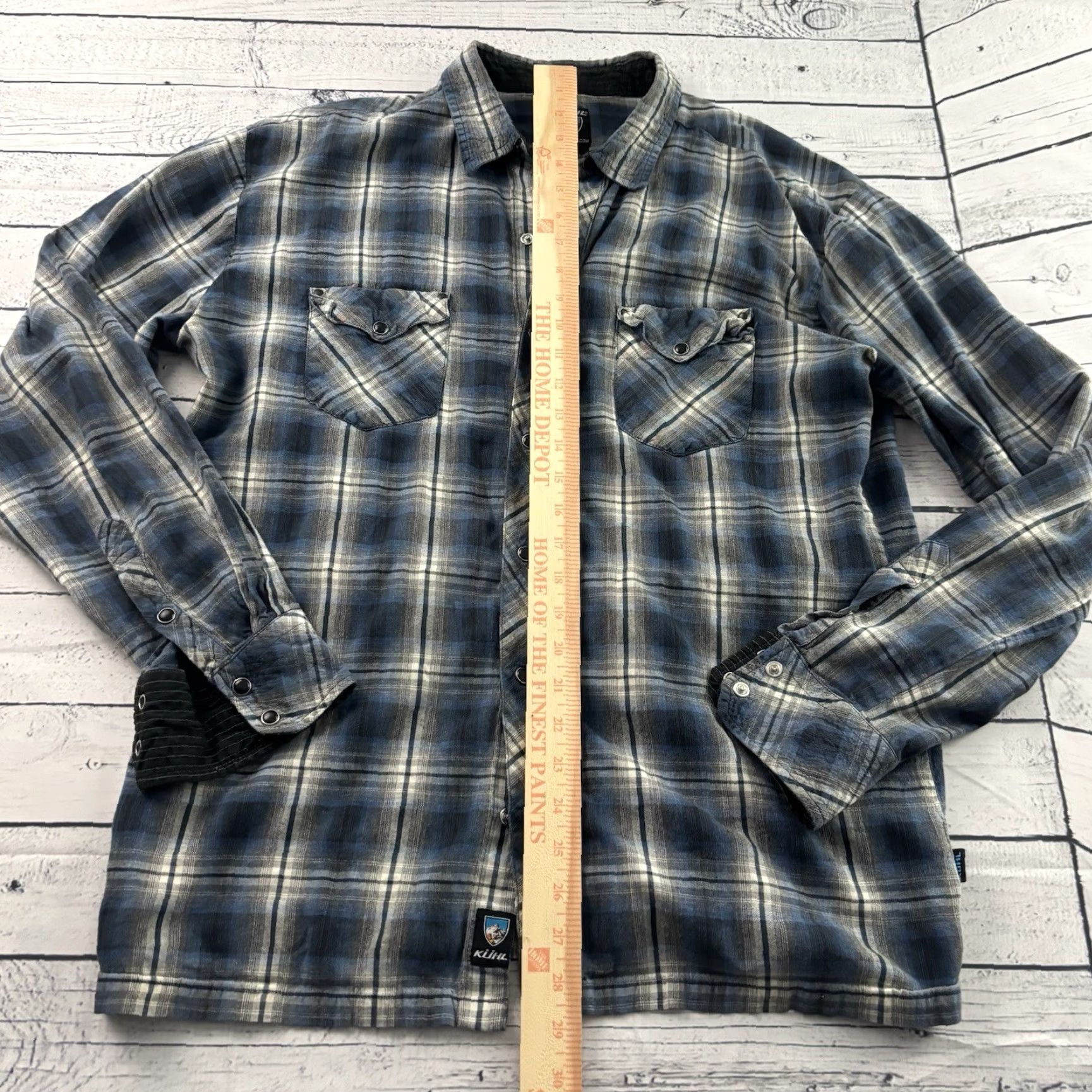 Vintage Kuhl Shirt Long Sleeve Button-Up Flannel XL Blue Men’s Pearl Snap Front Size US XL / EU 56 / 4 - 4 Thumbnail