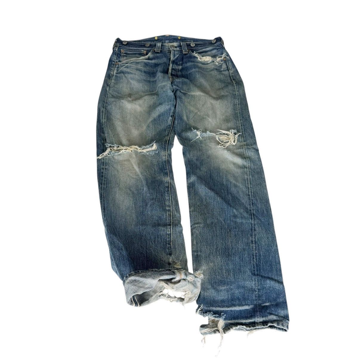 Levi's ☀️LEVI’S 501 XX BUCKLE BACK DISTRESSED DENIM JEANS PANTS Size US 32 / EU 48 - 8 Thumbnail