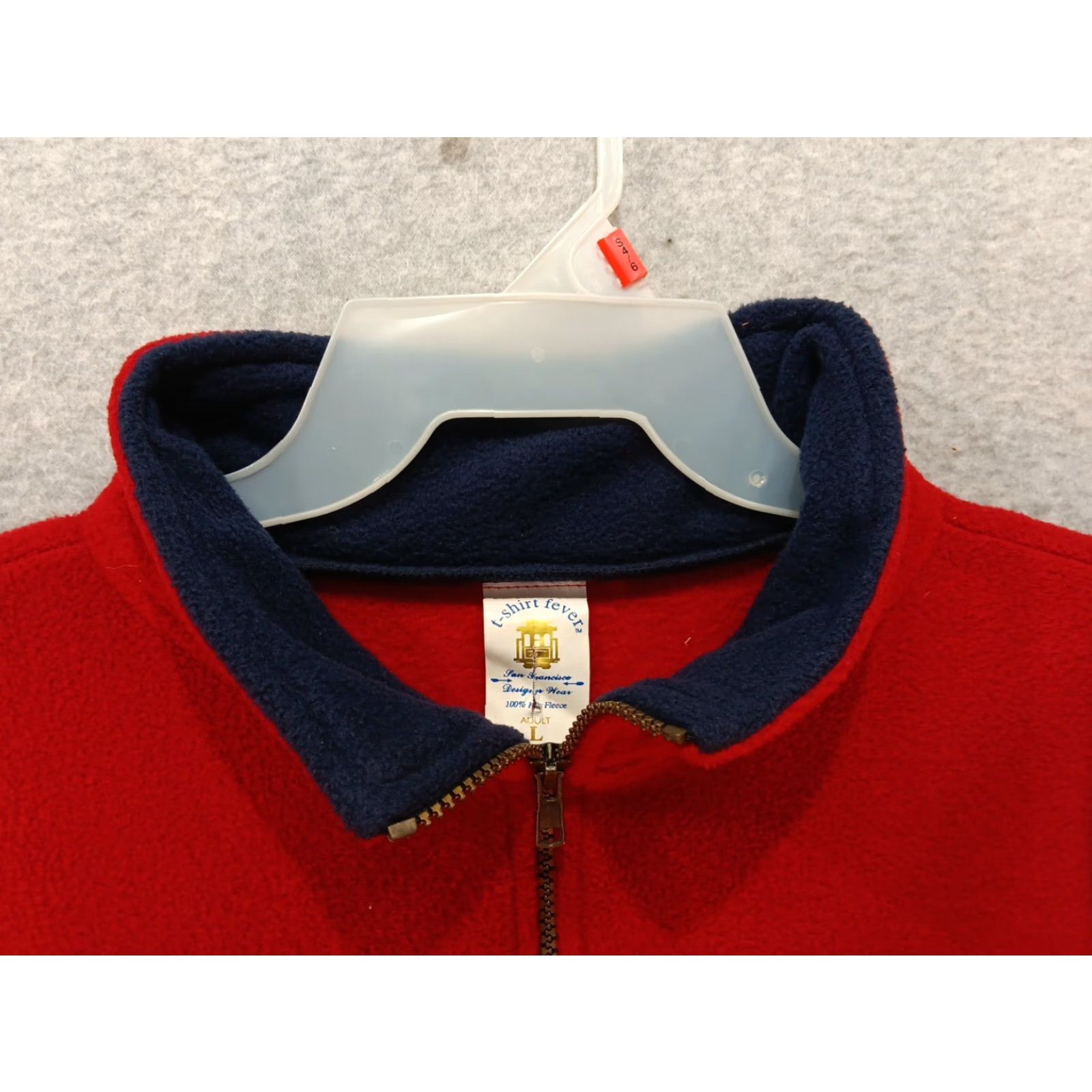 Vintage VINTAGE San Francisco Golden Gate Bridge Embroidered Fleece Pullover Red L 1/4 Zip Mens Sweater Size US L / EU 52-54 / 3 - 4 Thumbnail