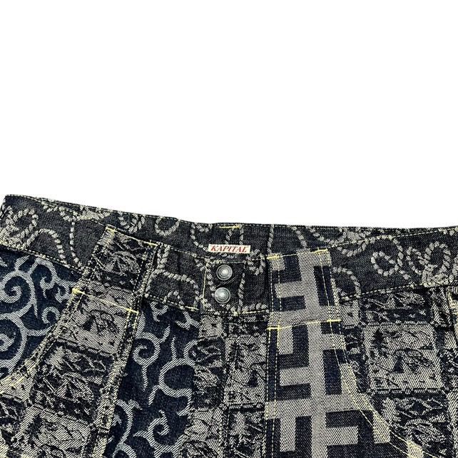 Kapital × Kapital Kountry Kapital patchwork shorts Manji- Bhudist symbol Size US 31 - 2 Thumbnail