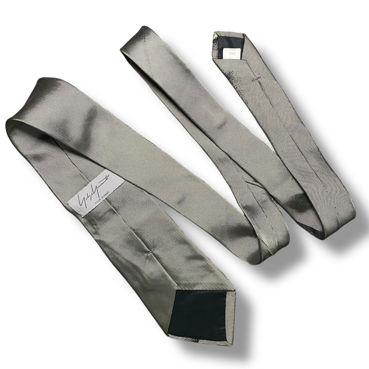 Yohji Yamamoto RARE Yohji Yamamoto Pour Homme Graphic Print Silk Necktie Size ONE SIZE - 5 Thumbnail