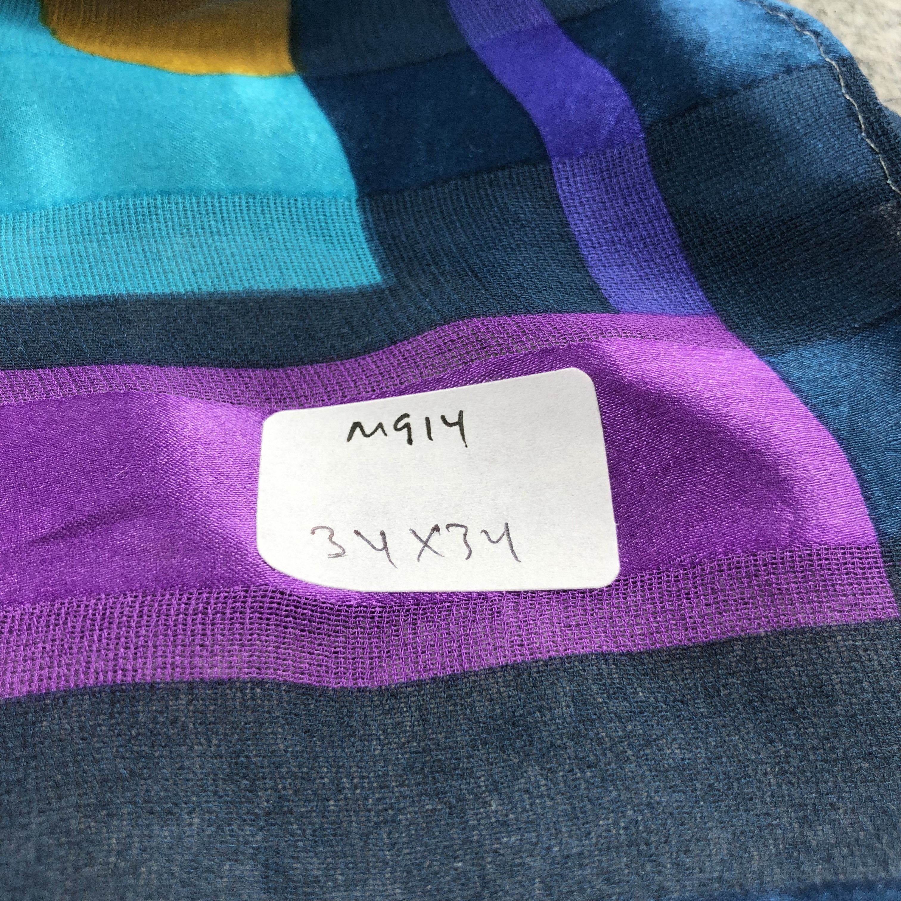 Vintage Floral Slit Thread Silk Scarf M914 Size ONE SIZE - 6 Thumbnail