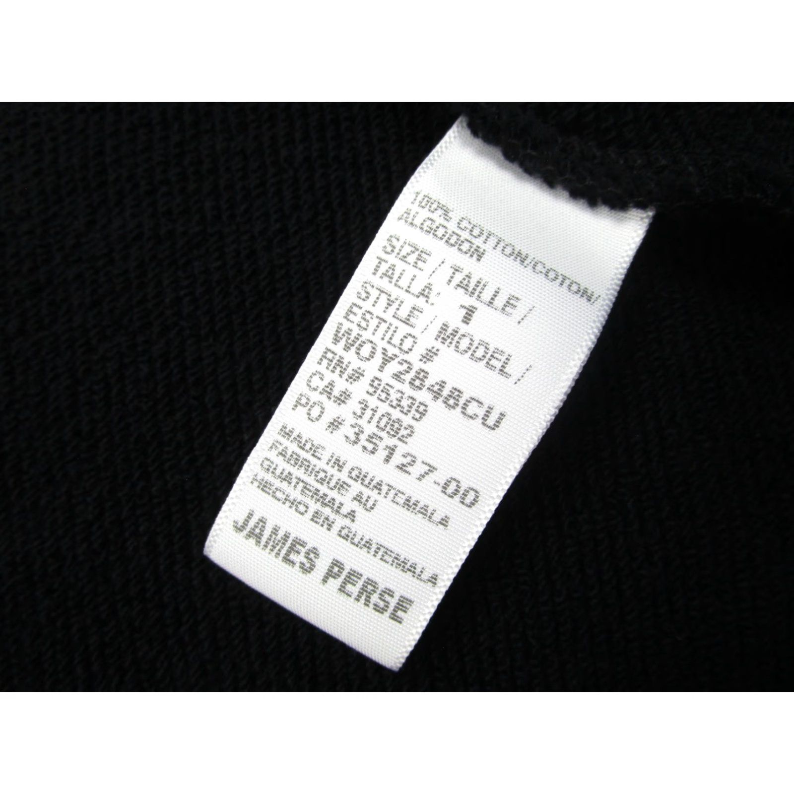 James Perse James Perse Womens Jacket Large Black Cotton Open Front Cardigan Shawl Collar Casual Fall Winter Size XS / US 0-2 / IT 36-38 - 6 Thumbnail