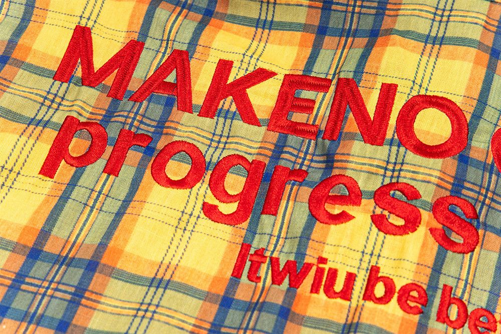 Japanese Brand Men's American Retro Plaid Shirt with Letter Embroidery Size US M / EU 48-50 / 2 - 4 Thumbnail
