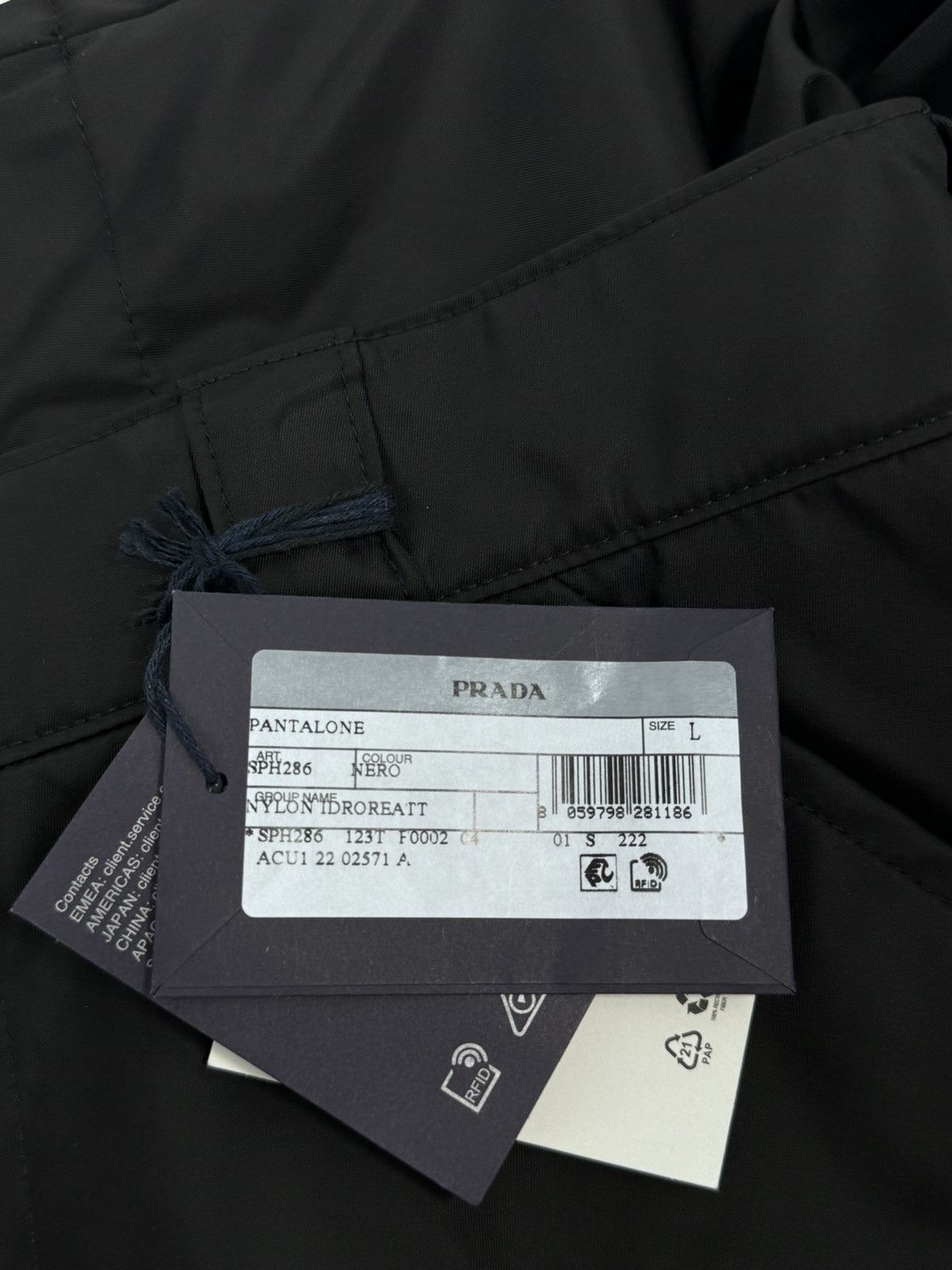 Prada PRADS PANTALONE IDROREATT NYLON CARGO TROUSERS Size US 34 / EU 50 - 14 Thumbnail