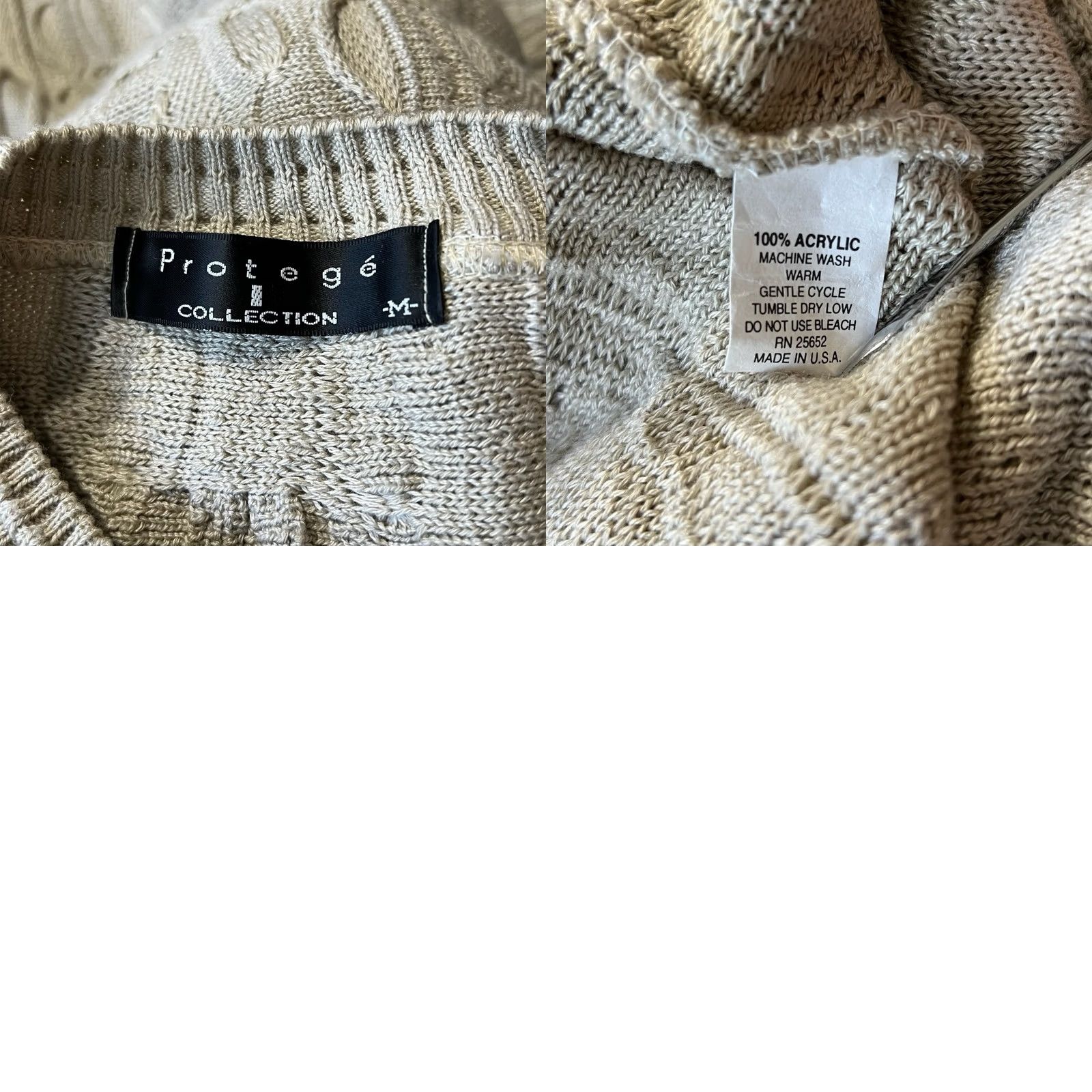 Coogi VINTAGE Protege Sweater Mens Medium Beige Pullover 3D Chunky Knit Style Coogi 80s 90s Size US M / EU 48-50 / 2 - 8 Thumbnail