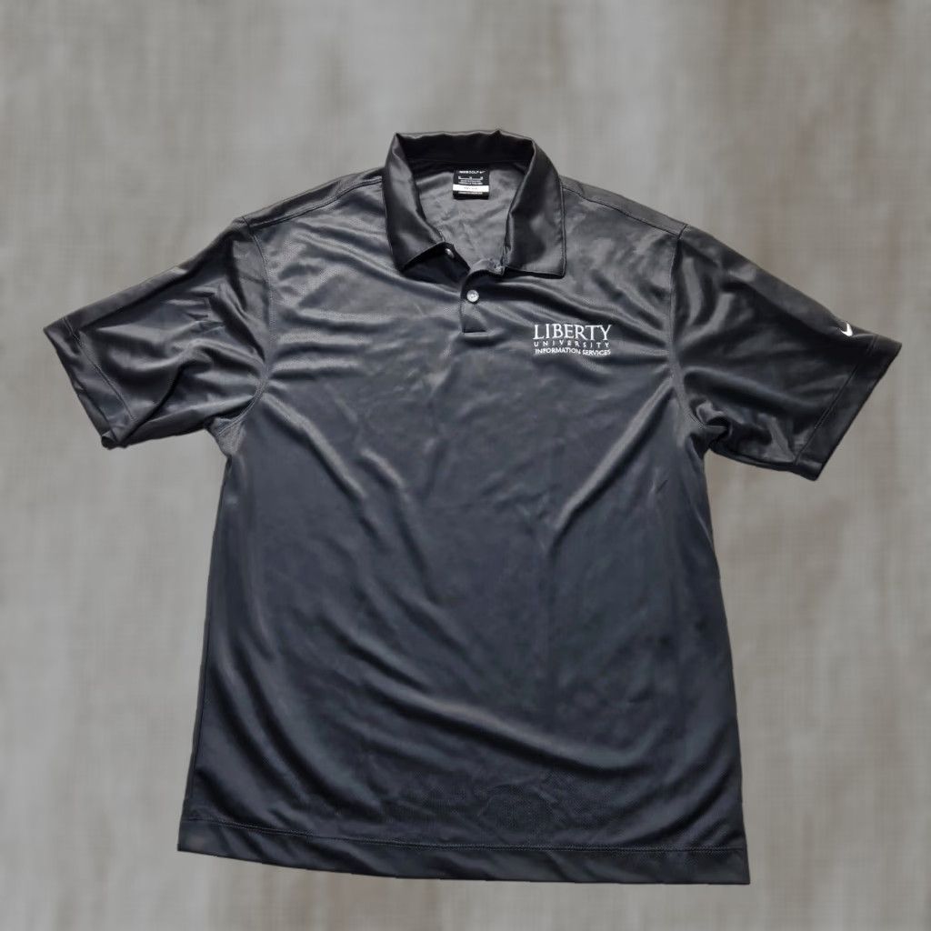 Nike VINTAGE Nike Polo Shirt Mens M Gray University Liberty Flames Nike Dri-Fit Polo Shirt Adult Medium Gray Mens Size US M / EU 48-50 / 2 - 1 Thumbnail