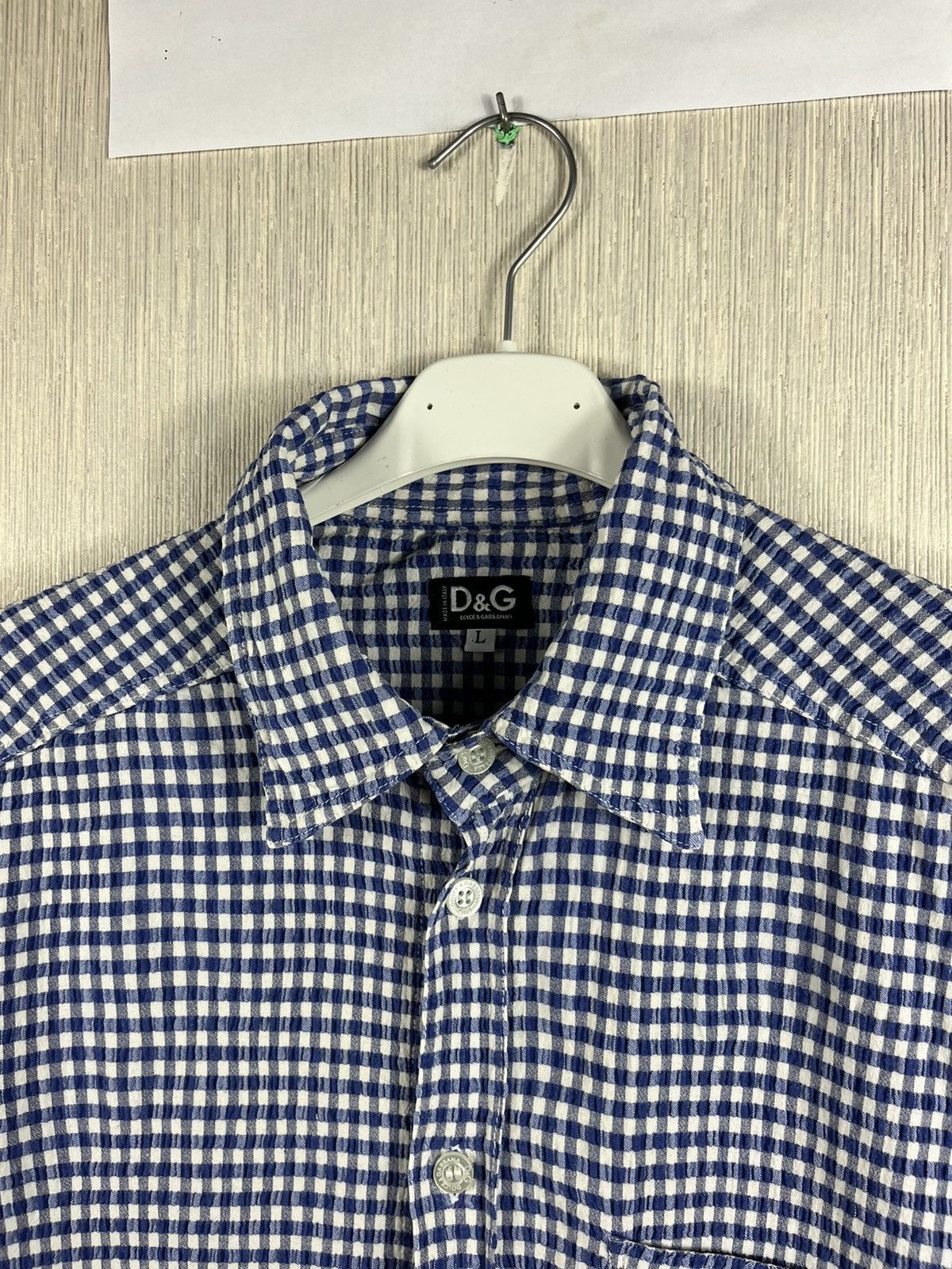 Dolce & Gabbana × Vintage Vintage Dolce & Gabbana gingham plaid checked pocket shirt Size US L / EU 52-54 / 3 - 9 Thumbnail