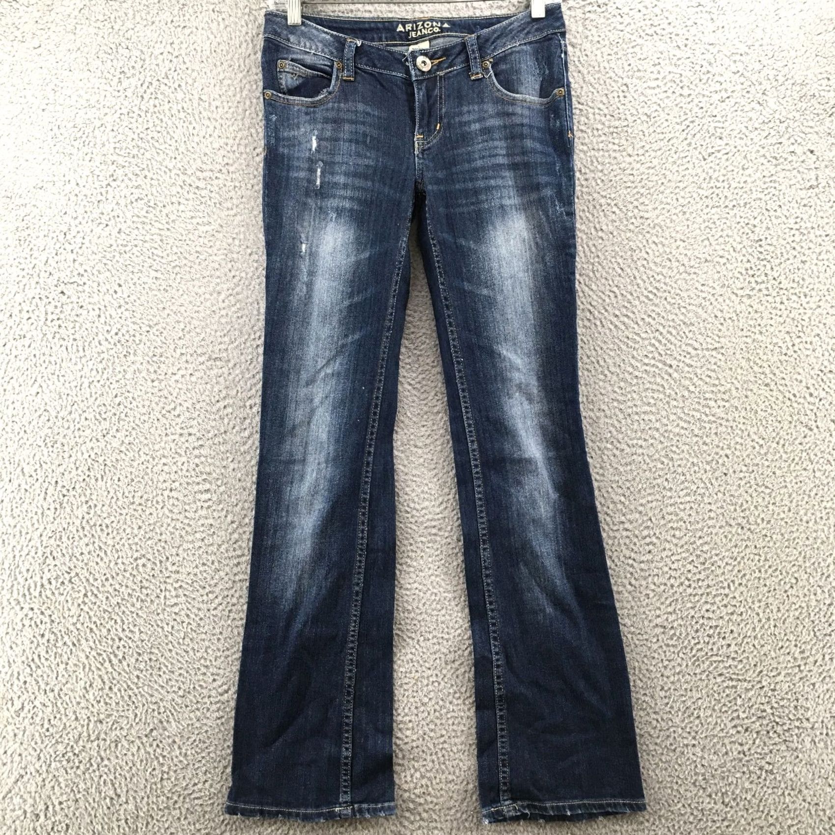 Vintage Arizona Jean Co. Bootcut Jeans Womens 1 Average Blue Denim Zip Jeans Womens Regular 28 Inseam 30.5 in Shoes? No — (adjusted) Size 25" / US 0 / IT 36 - 2 Thumbnail