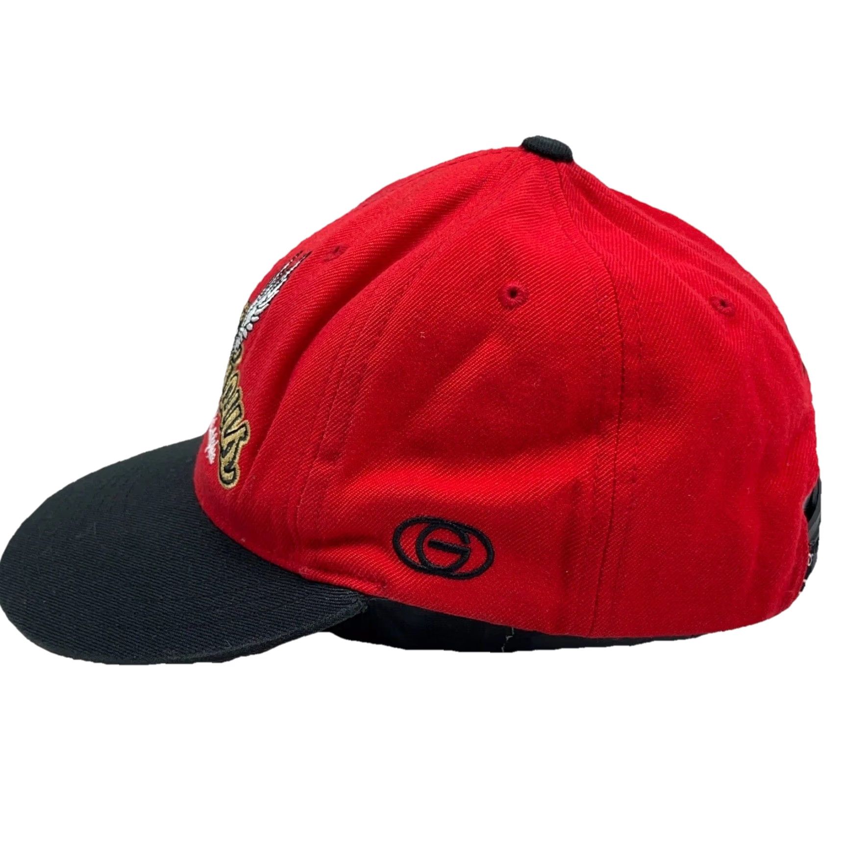 Starter VINTAGE Starter Hat Cap Snap Back Red Black Wool Kayo Notorious 90s Y2K Adult Size ONE SIZE - 4 Thumbnail