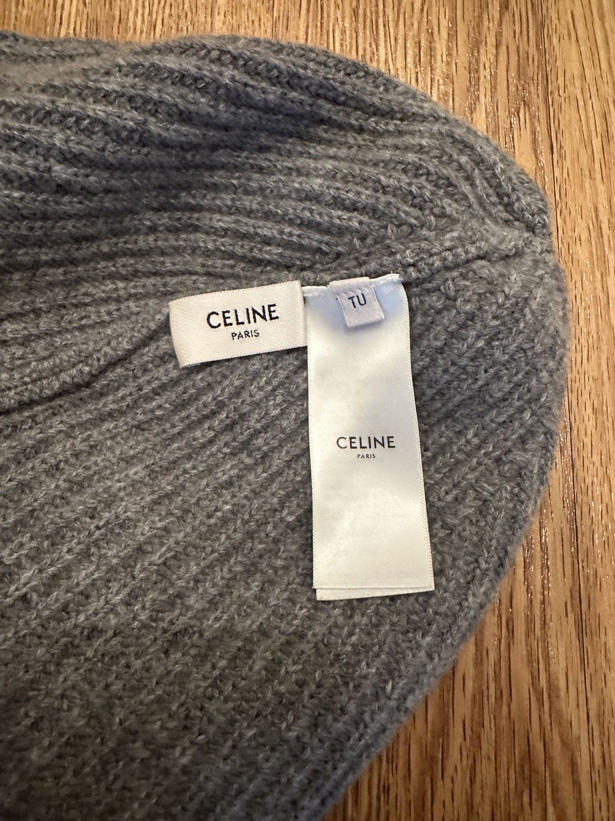 Celine × Hedi Slimane Celine Beanie Boy Doll Embroidery Logo Wool Size ONE SIZE - 3 Thumbnail