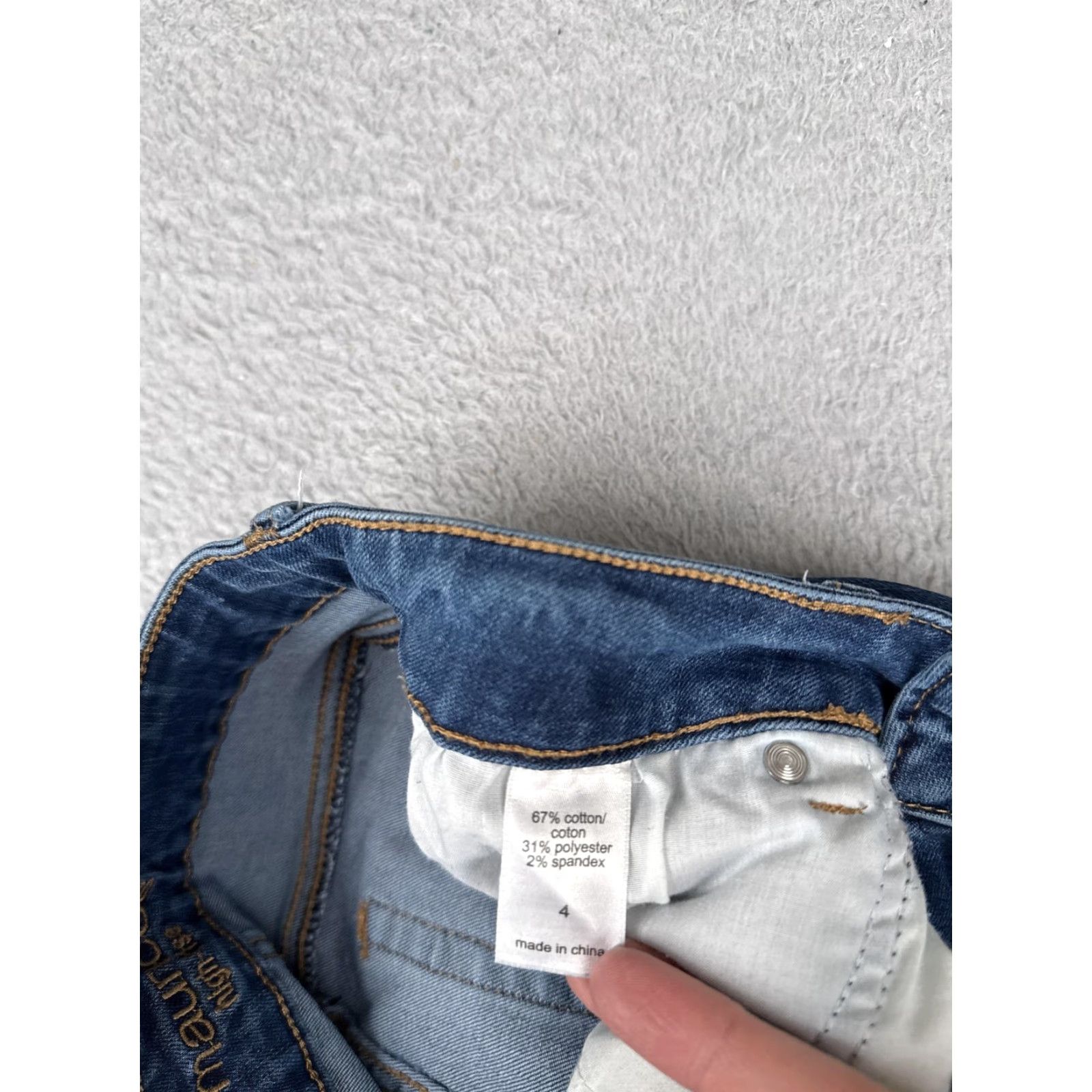 Vintage Maurices Jeans Womens 4 Blue High Rise Skinny Double Button Zip Ankle Denim Slim Stretch 5-Pocket Classic Medium Blue 90s City USA Mens? Size 27" / US 4 / IT 40 - 7 Thumbnail