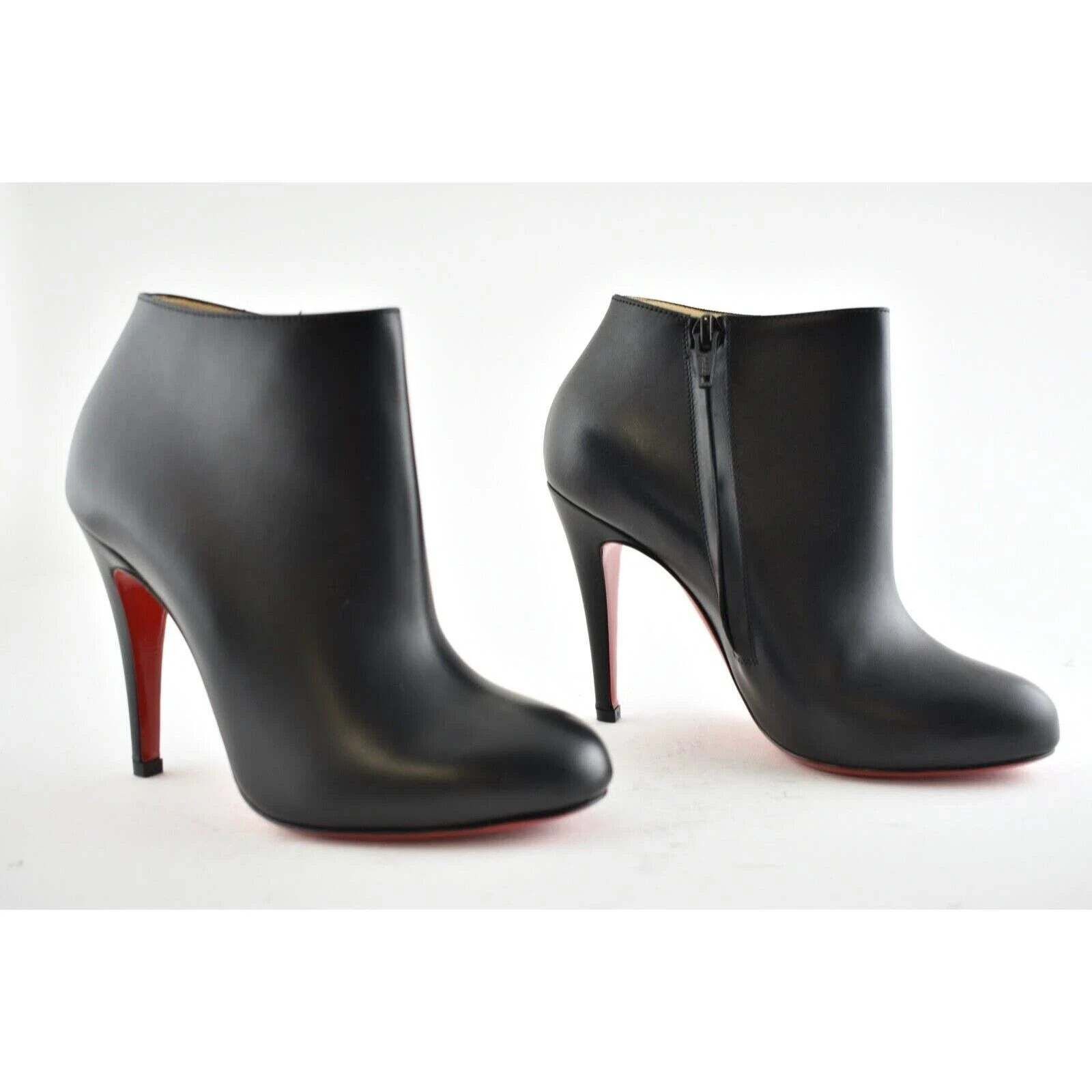 Christian Louboutin Christian Louboutin Belle 100 Black Calf Leather Ankle Size US 5 / IT 35 - 4 Thumbnail